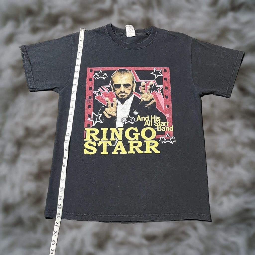 VINTAGE Beatles Ringo Starr T-Shirt Men Short Sleeve Cotton