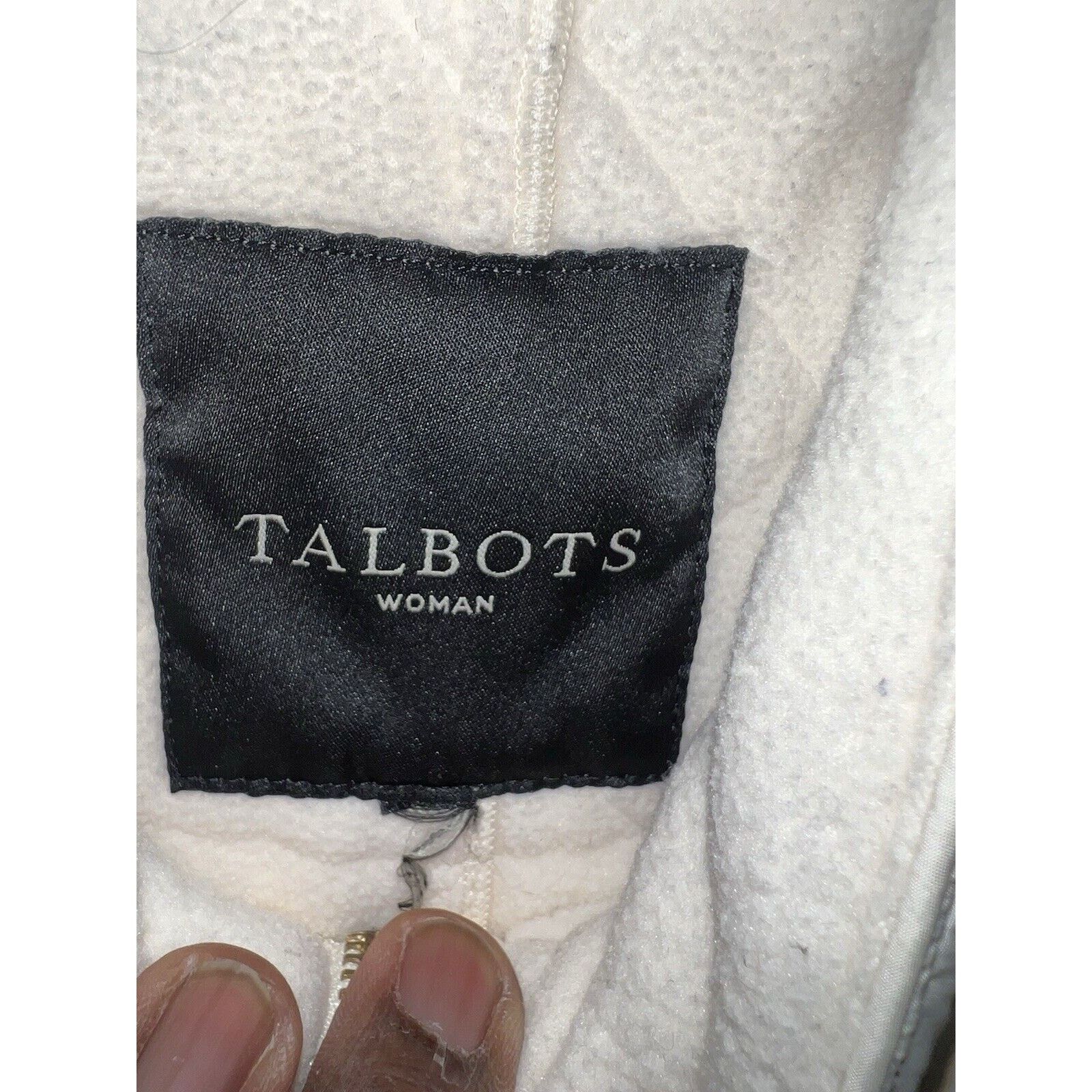 Robert Talbott Talbots White Lined Puffer Vest Women’s Size XL Ivory Jacket Size XL / US 12-14 / IT 48-50 - 3 Thumbnail