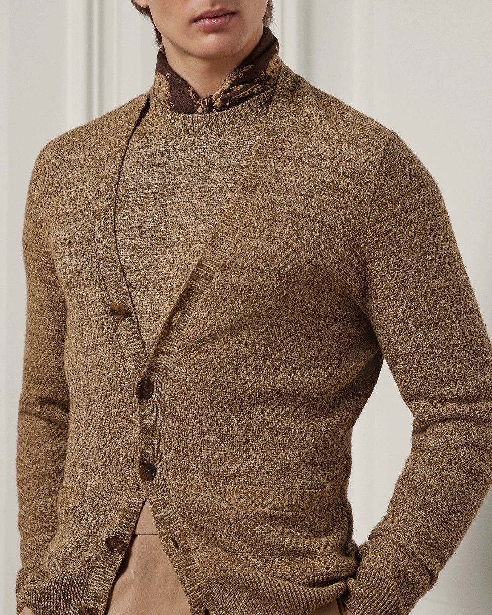 Polo Ralph Lauren Ralph Lauren Purple Label Silk-Linen Cardigan Size US M / EU 48-50 / 2 - 7 Thumbnail