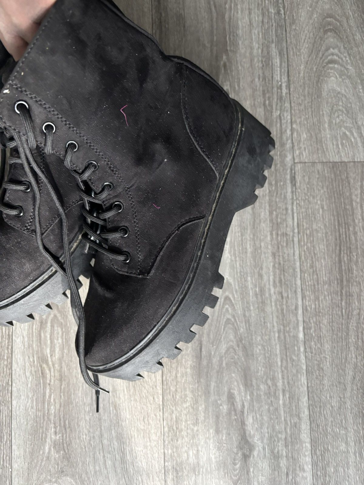 Rogue Rouge Black Suede platform boots Size US 10.5 / IT 40.5 - 4 Thumbnail