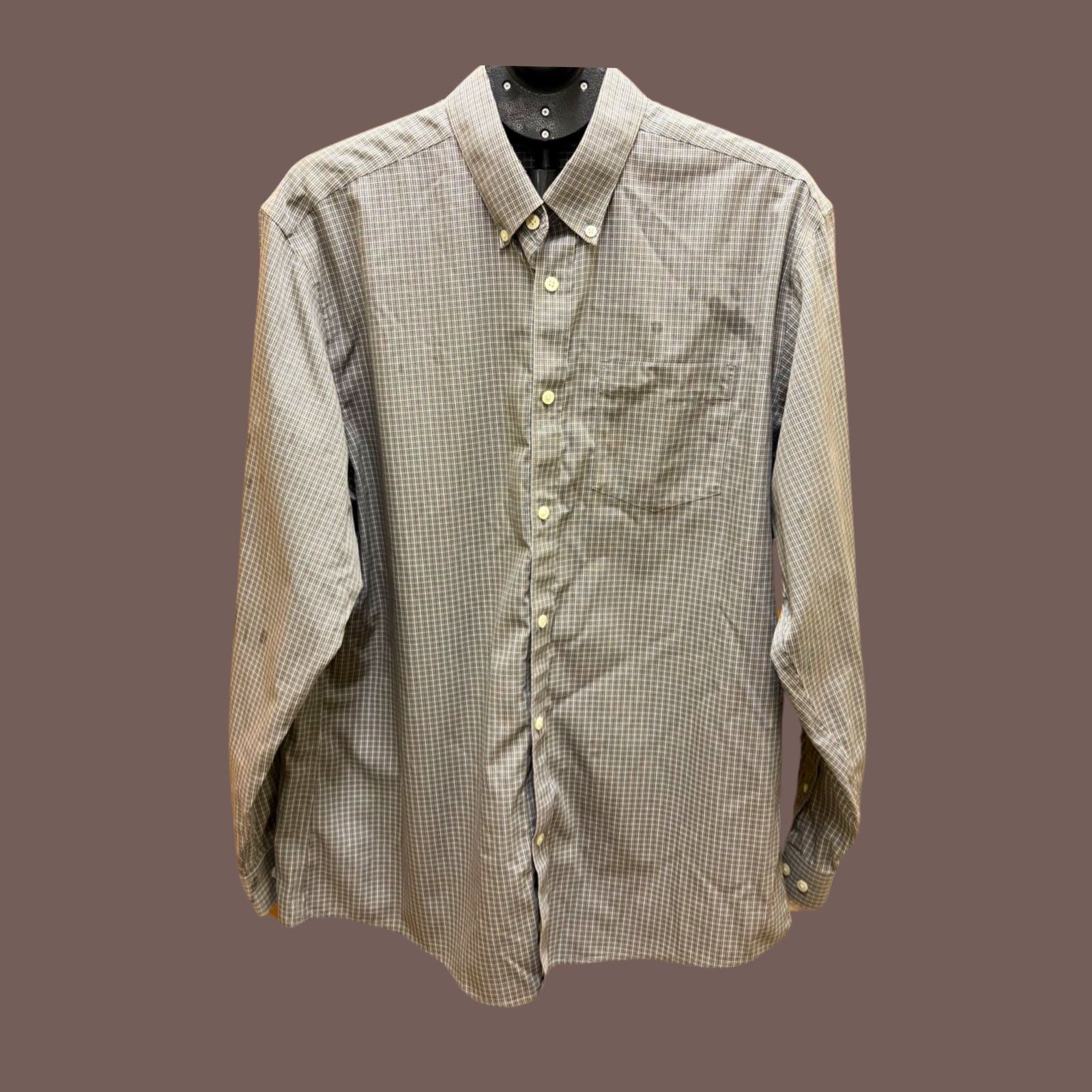 Eddie Bauer VTG Eddie Bauer Gray Plaid Relaxed Fit Buttondown Shirt Size US L / EU 52-54 / 3 - 1 Thumbnail