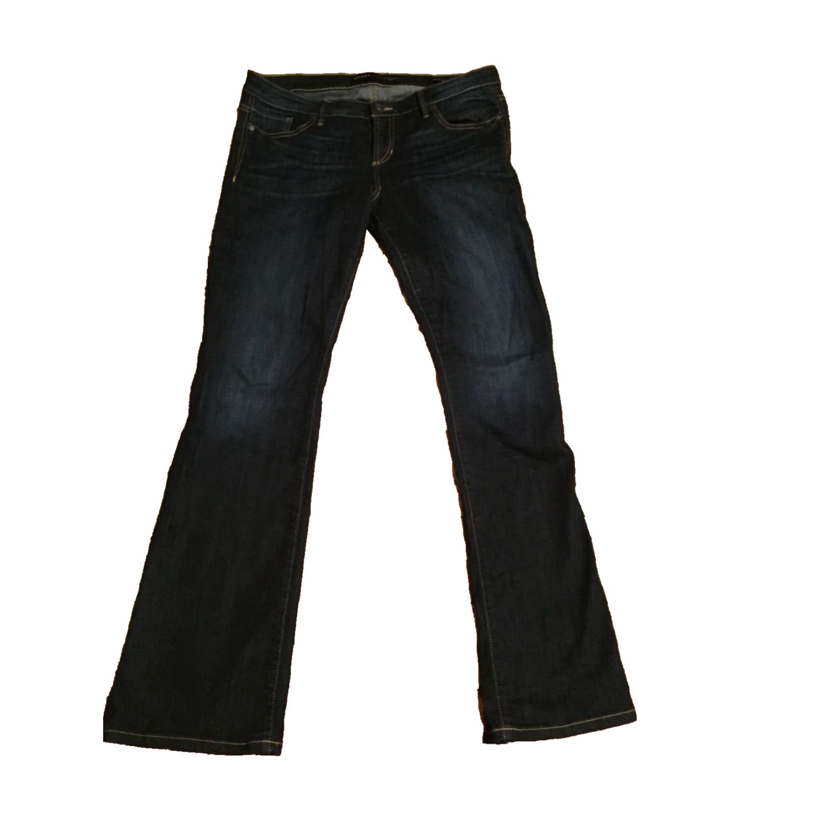 Guess GUESS Jeans Womens 31 Blue Dark Rinse Boot Cut Mid Rise Denim Stretch Jeans Womens Size 24" / US 00 / IT 34 - 2 Thumbnail