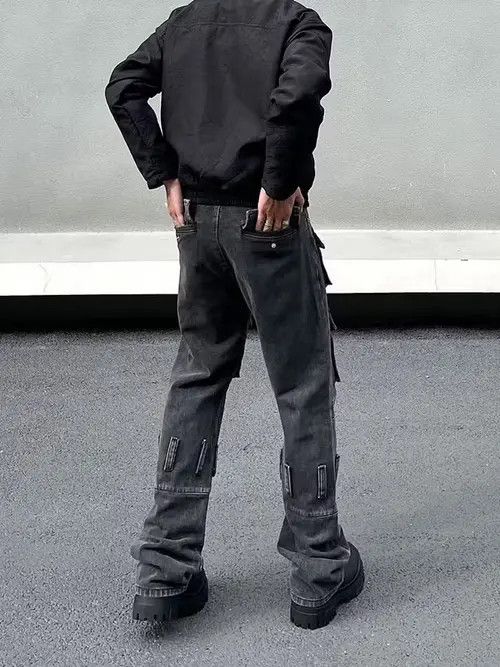 Japanese Brand × Jean Opium Stack Cargo Jean, Utility Streetwear Jeans Size US 30 / EU 46 - 4 Thumbnail