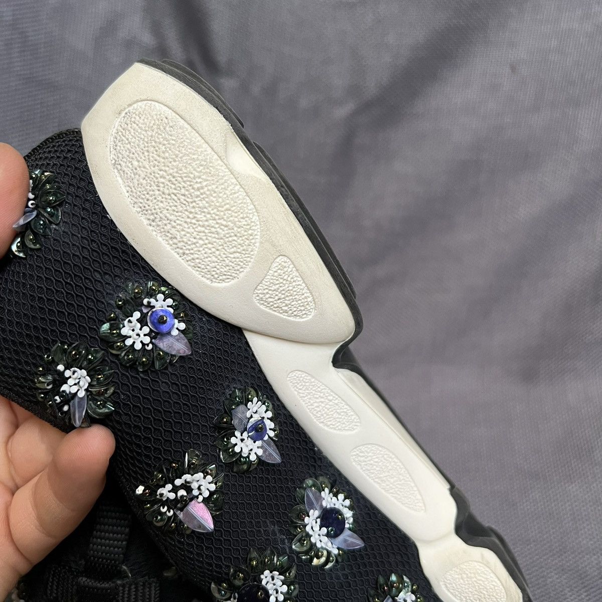 Dior Dior Fusion Embellished Mesh Sneakers Black Size US 8 / IT 38 - 19 Thumbnail