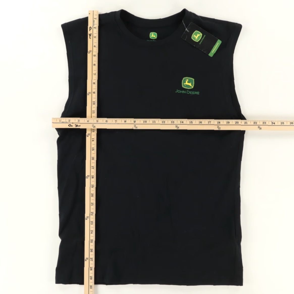 John Deere John Deere Cut Off Solid T-Shirt Black Men L Shirt Size US L / EU 52-54 / 3 - 4 Thumbnail
