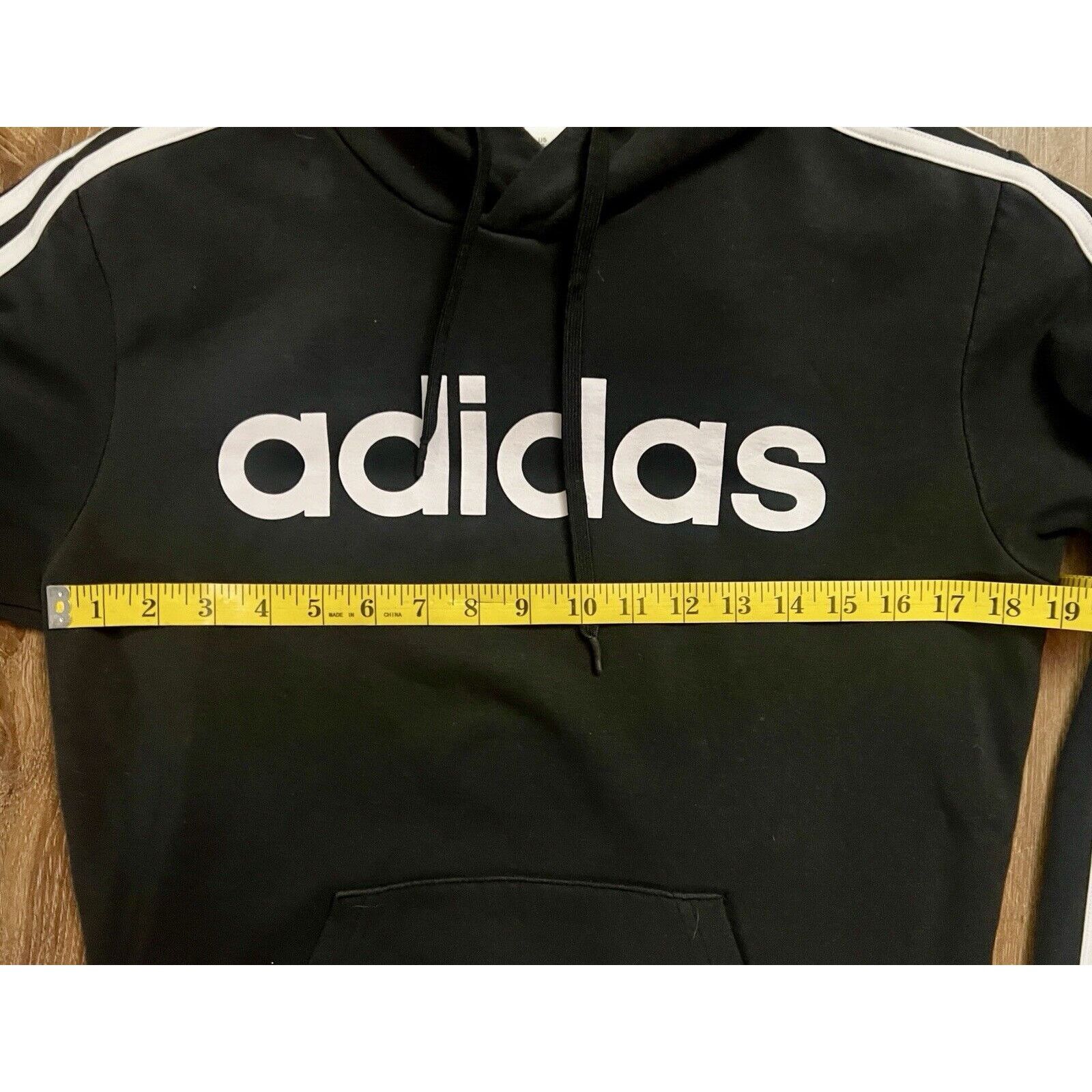 Adidas Adidas Sweatshirt Hoodie Black 3-Stripe Logo Stitched Women Size S / US 4 / IT 40 - 3 Thumbnail