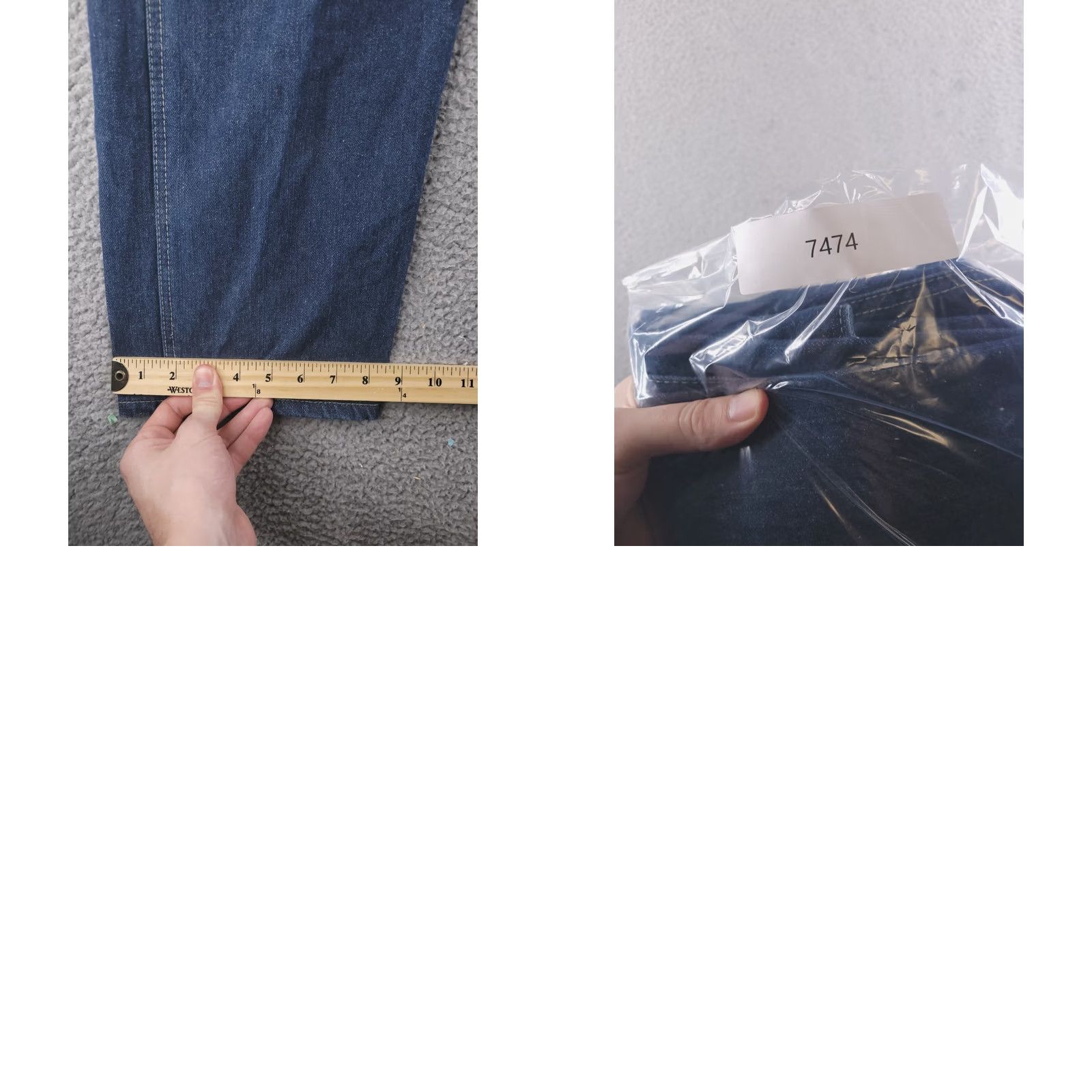 Denime 3% Jeans Mens 36x32 Blue Denim Dark Straight Fit Mens Jeans Regular 36 Blue Straight 90s Size US 36 / EU 52 - 9 Thumbnail