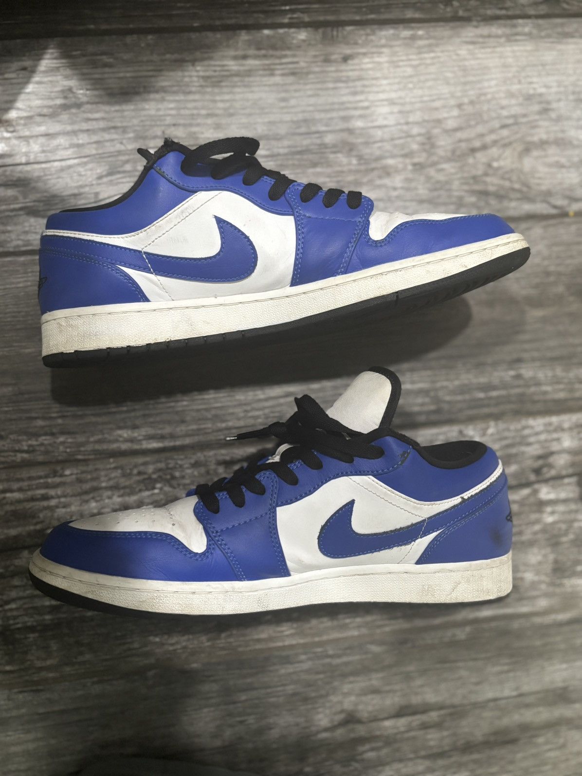 Nike Nike Air Jordan 1 Low in a royal blue and white colorway. Size US 12 / EU 45 - 4 Thumbnail