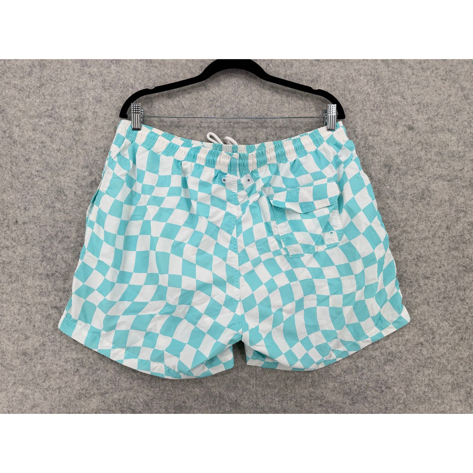 Solid & Striped NWT Bloomie's x Solid & Striped Cyan Wavy Check Swim Trunks Size US 35 - 5 Thumbnail