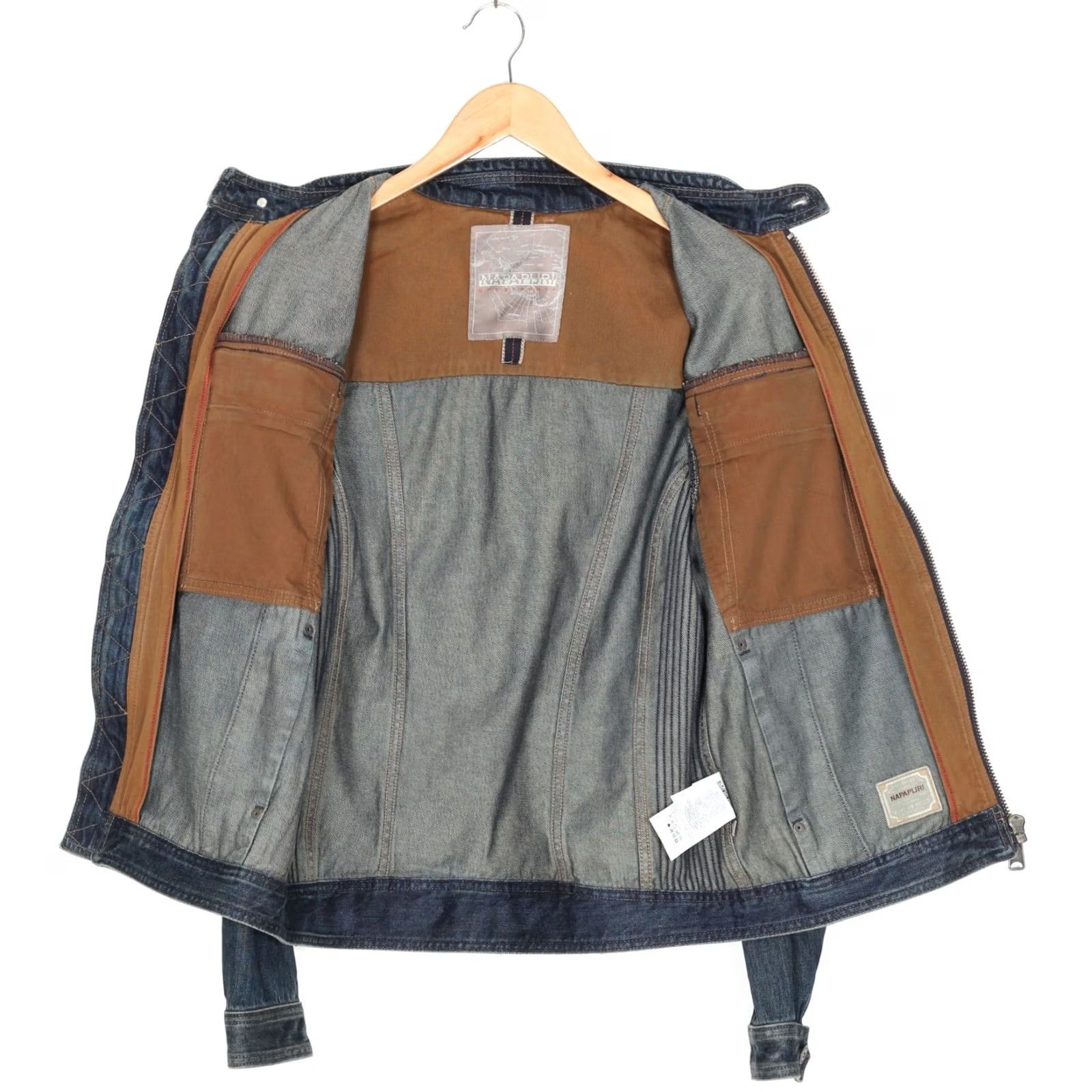 Napapijri Napapijri Denim Jacket Men M Full Zip Biker Denim Jacket blue Size M Regular Mens Size US M / EU 48-50 / 2 - 4 Thumbnail