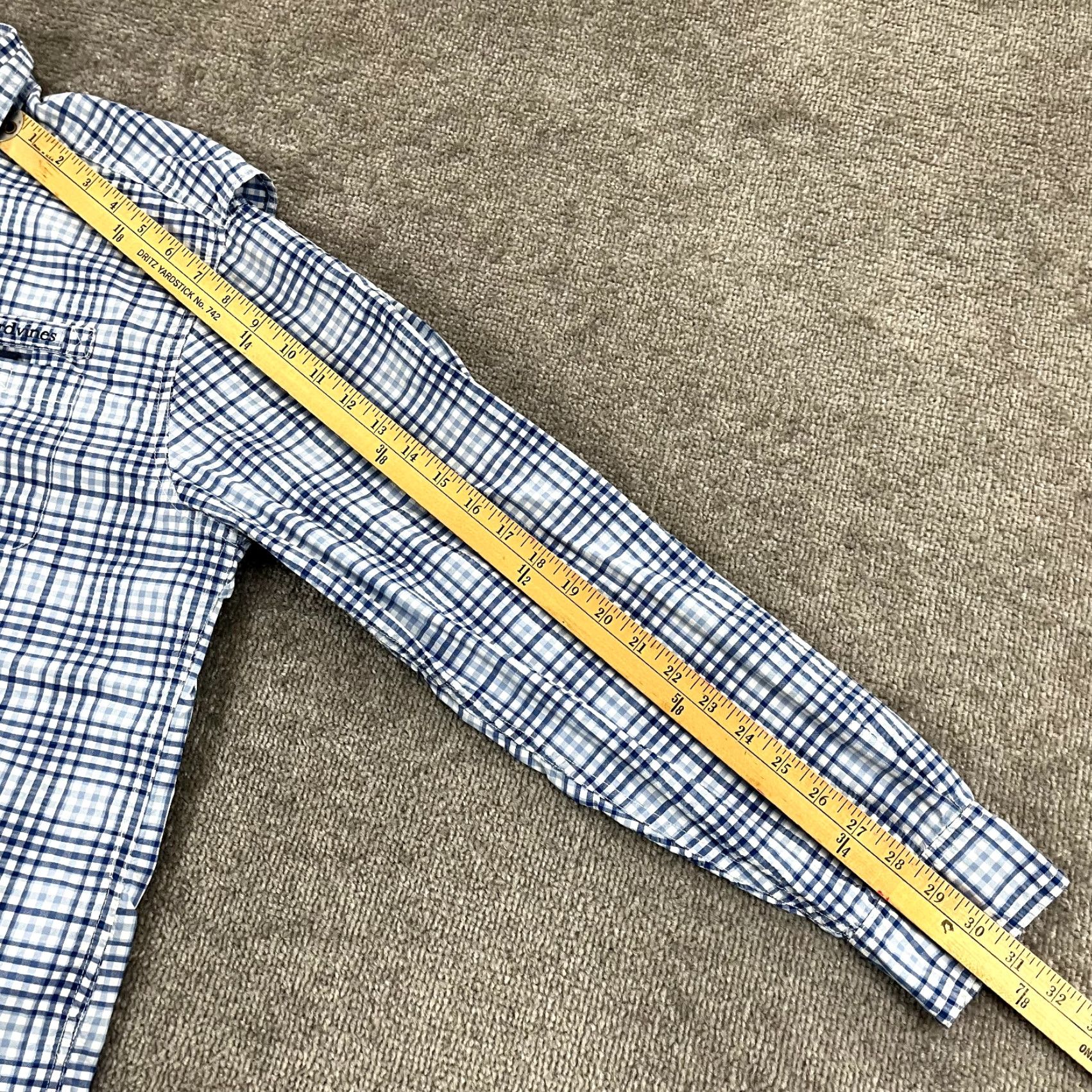 Vineyard Vines Vineyard Vines Shirt Mens M Plaid Harbor Button-Up L/S Navy Blue Multi-Color Size US M / EU 48-50 / 2 - 6 Thumbnail