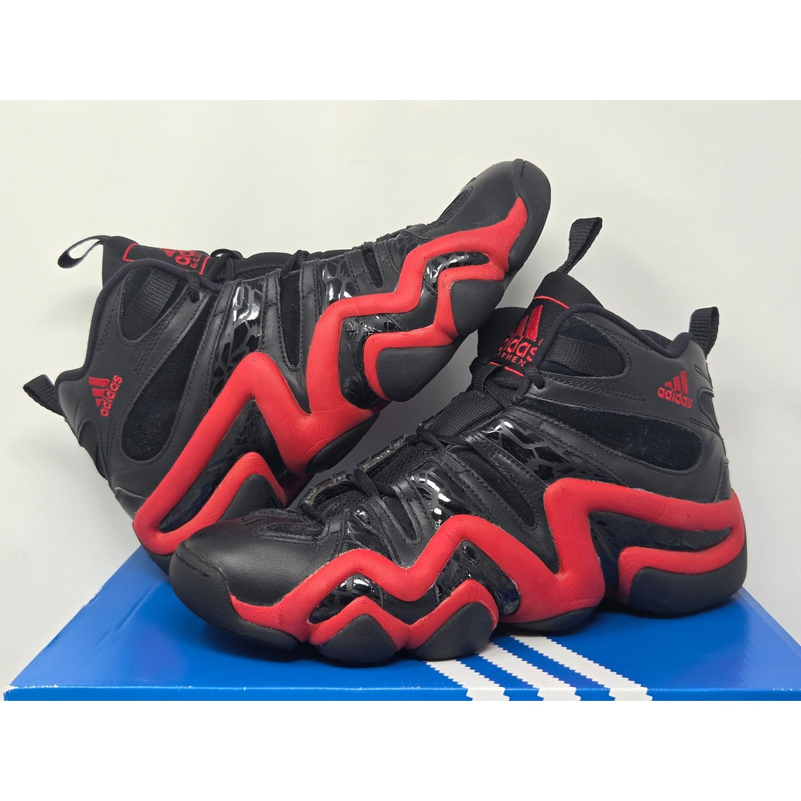 Adidas Adidas Crazy 8 BLACK RED D74581 Size 10 WORN Size US 10 / EU 43 - 1 Thumbnail