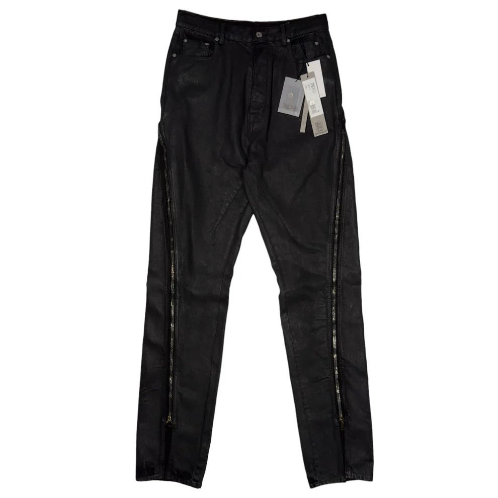 image of Rick Owens Black Wax Denim Bolan Banana Jeans, Men's (Size 31)