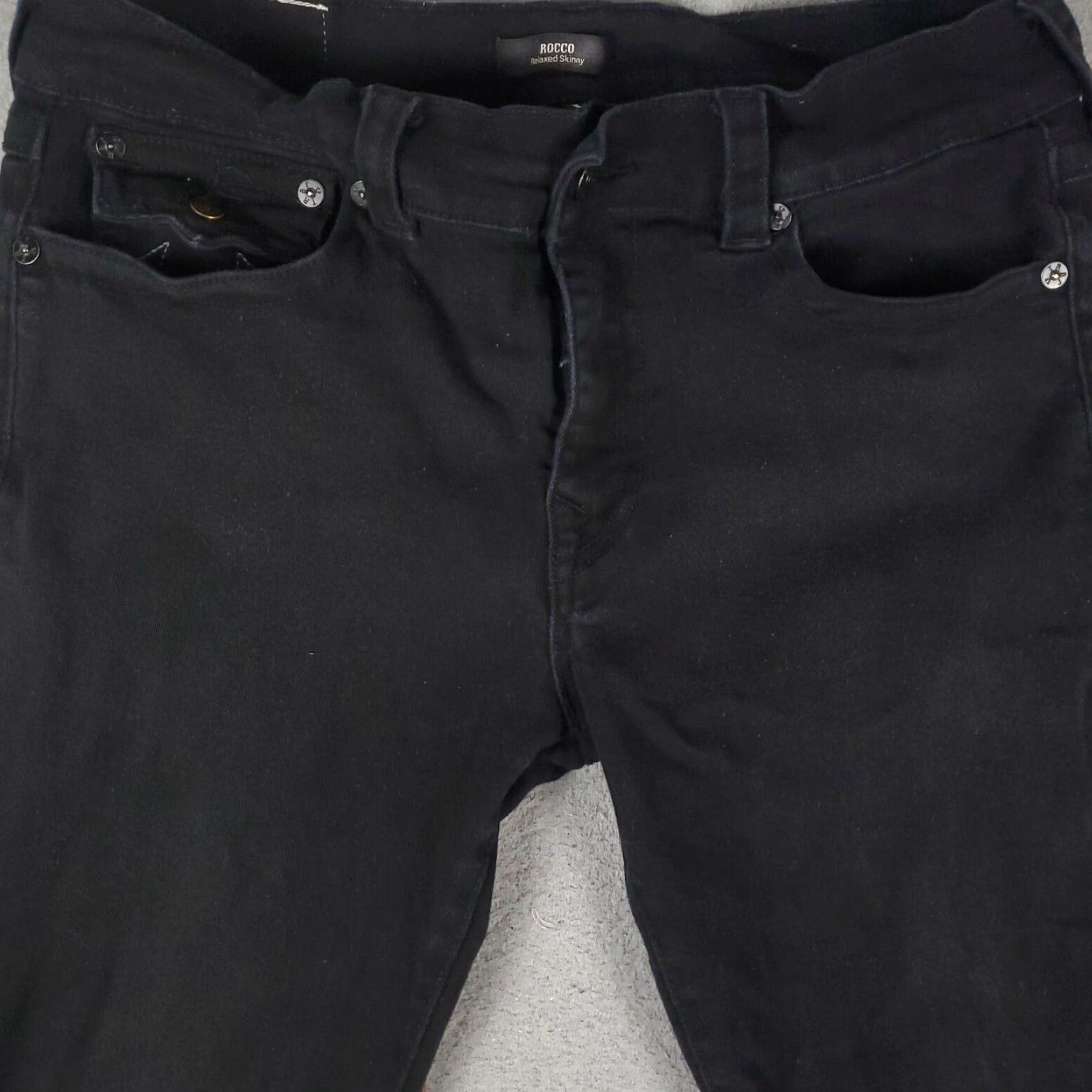 True Religion VINTAGE True Religion Jeans Mens Slim Fit Skinny Pants 33x31 Black Denim USA Fall Winter Size US 33 - 2 Thumbnail