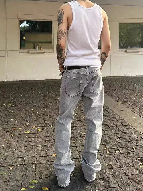 Japanese Brand Vintage street washed and aged casual micro flare jeans Size US 34 / EU 50 - 4 Thumbnail
