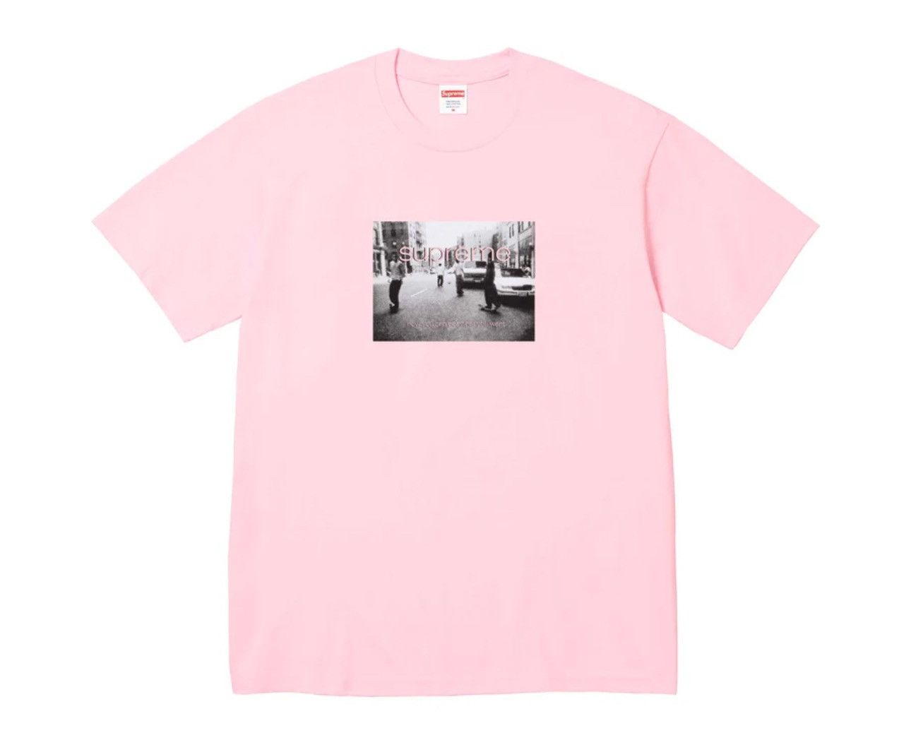 image of Supreme Crew 96 Tee in Pink, Men's (Size Large)