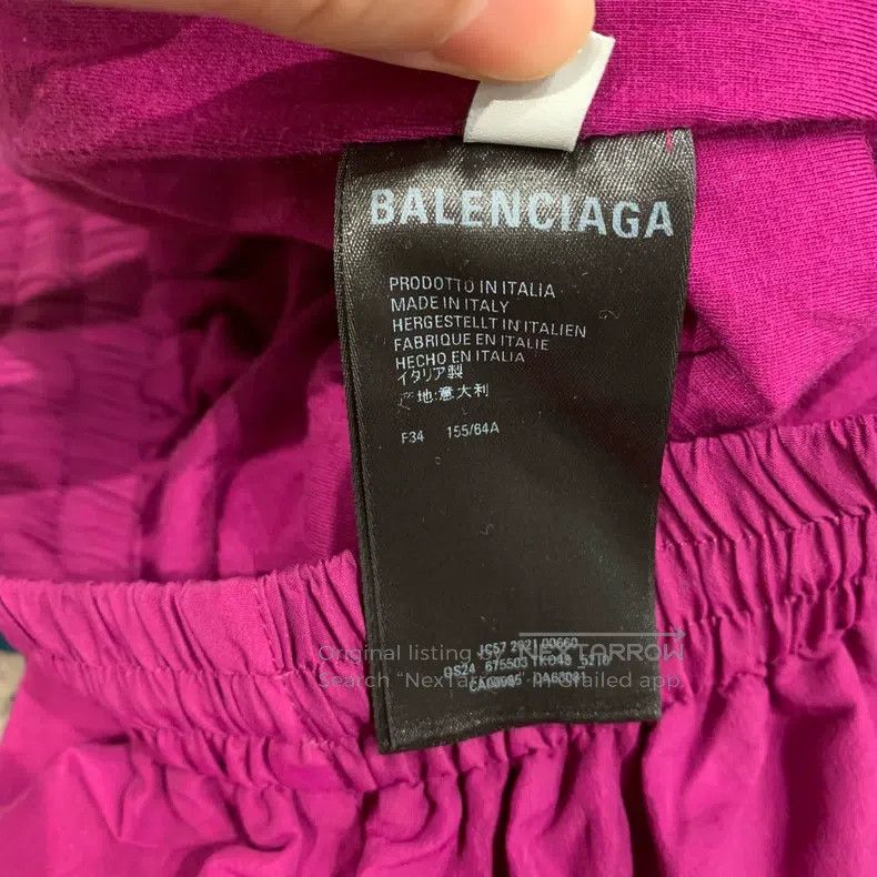 Balenciaga Balenciaga Purple Double Hook Shorts Size US 34 / EU 50 - 6 Thumbnail