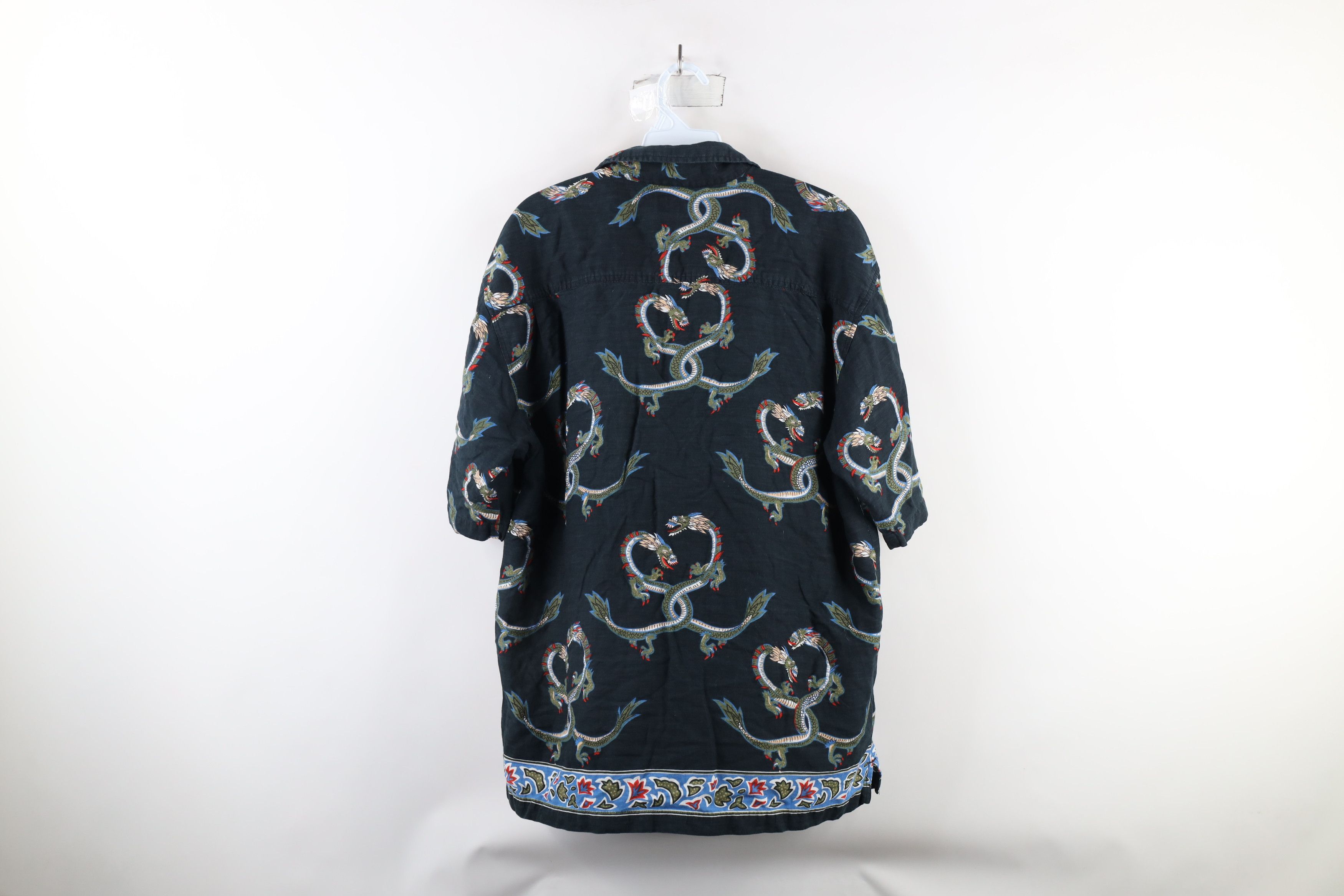 Vintage Vintage 90s Streetwear Dragon All Over Print Button Shirt Size US M / EU 48-50 / 2 - 6 Thumbnail