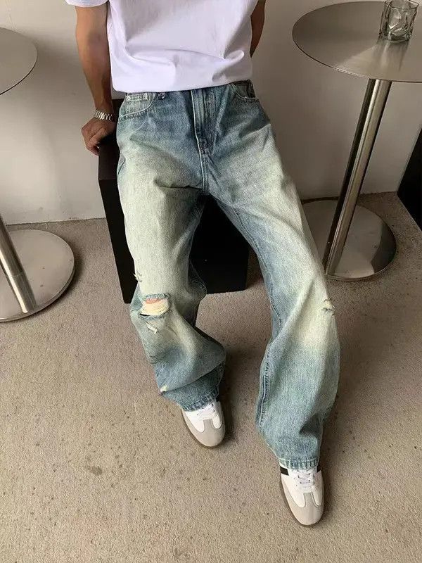 Japanese Brand Kanako x Keito Washed and aged micro flare ripped jeans Size US 32 / EU 48 - 4 Thumbnail
