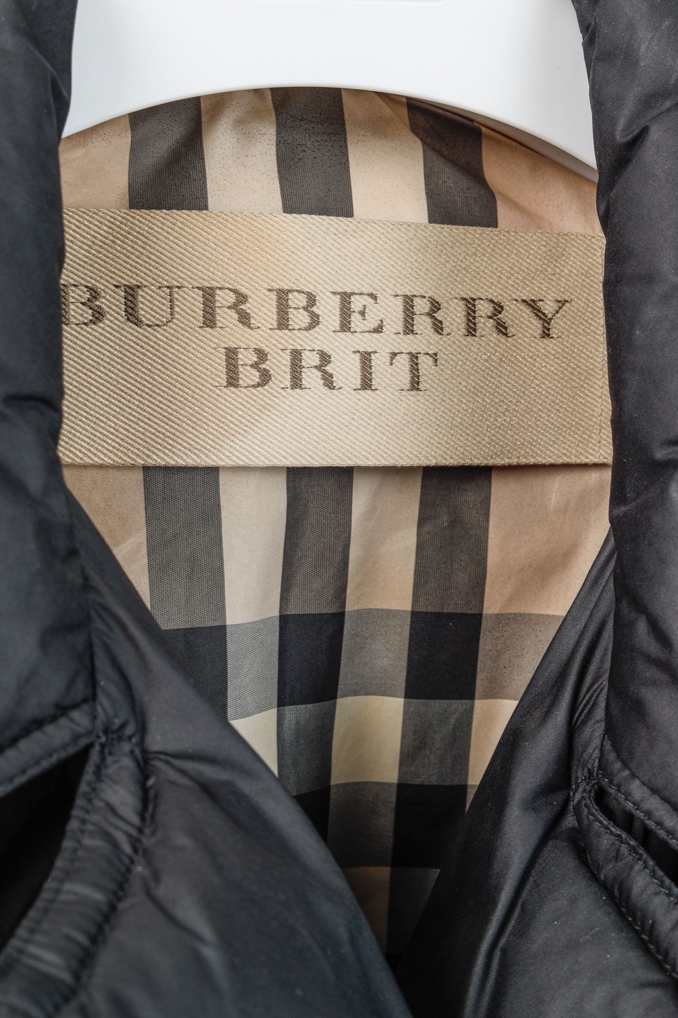Burberry Burberry Brit Charcoal Leather-Trim Belted Puffer Jacket Size XS / US 0-2 / IT 36-38 - 4 Thumbnail