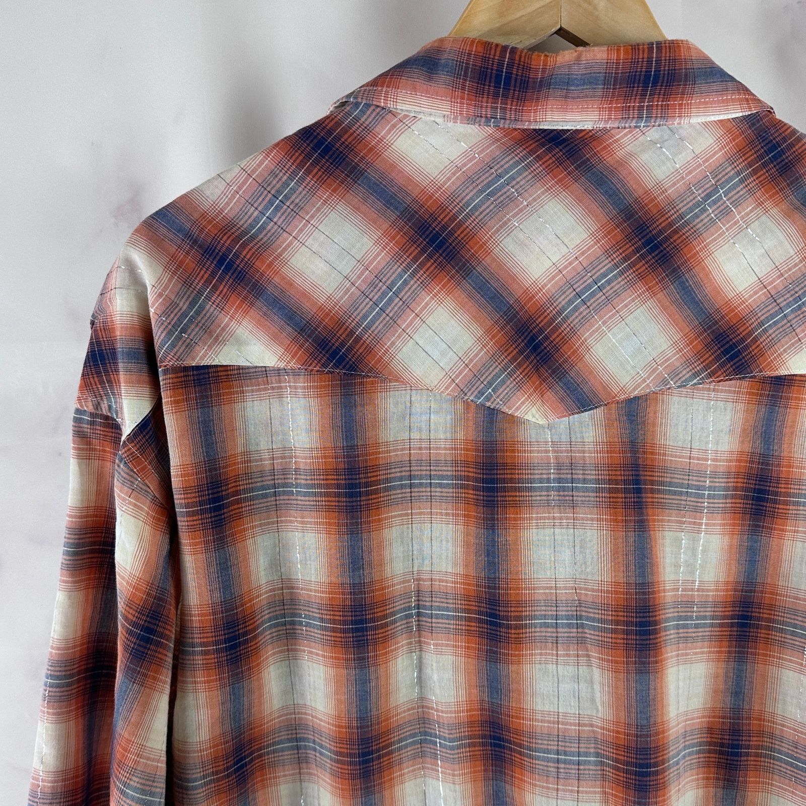 Rustler Vintage Western Plaid Pearl Snap Shirt Size US XXL / EU 58 / 5 - 7 Thumbnail