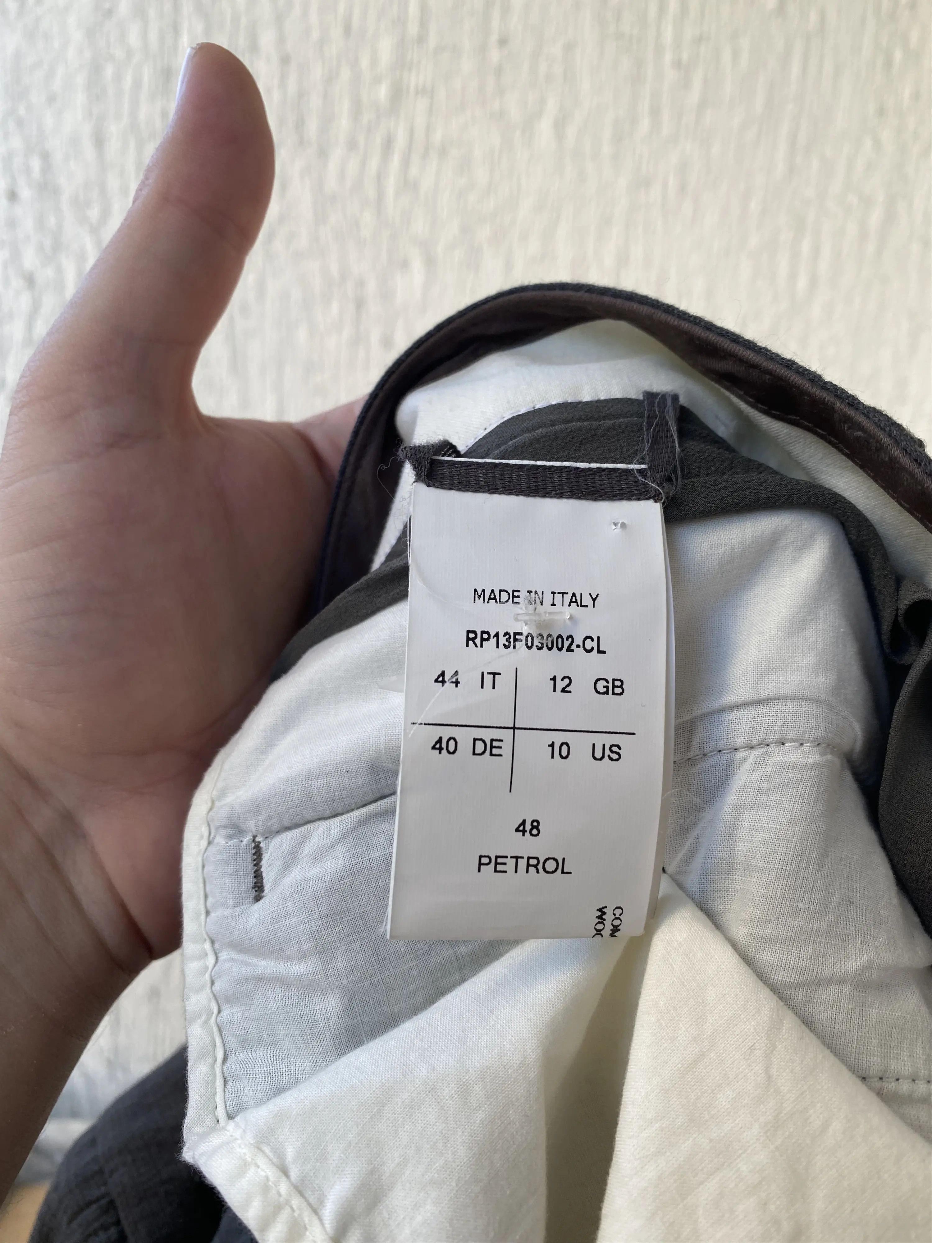Rick Owens straight wool blend petrol pant Size US 32 / EU 48 - 7 Thumbnail