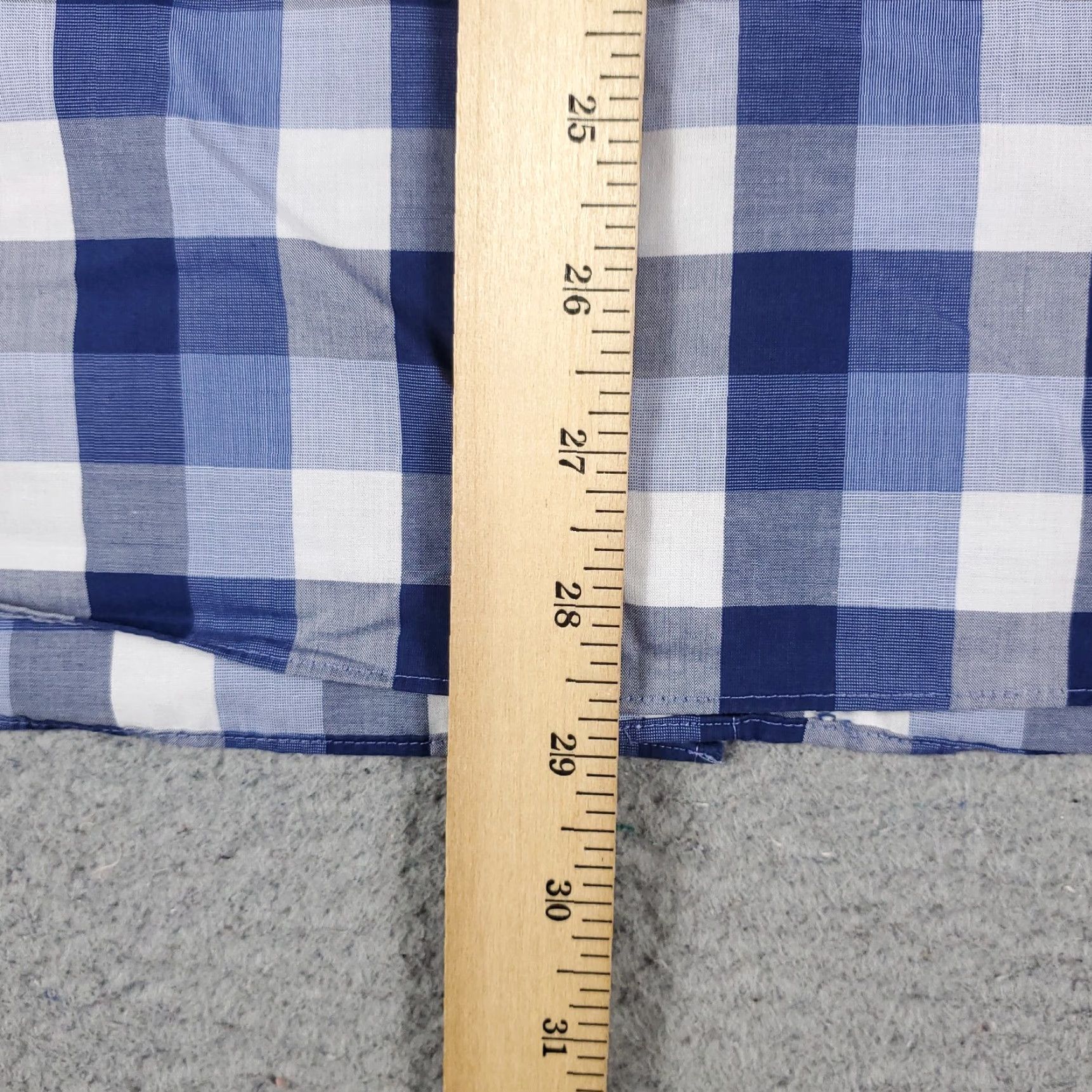 Tommy Hilfiger Tommy Hilfiger Shirt Mens 15.5 Blue Check Long Sleeve Button-Up Button-Down Cotton Casual Classic Preppy Mens Size US M / EU 48-50 / 2 - 4 Thumbnail