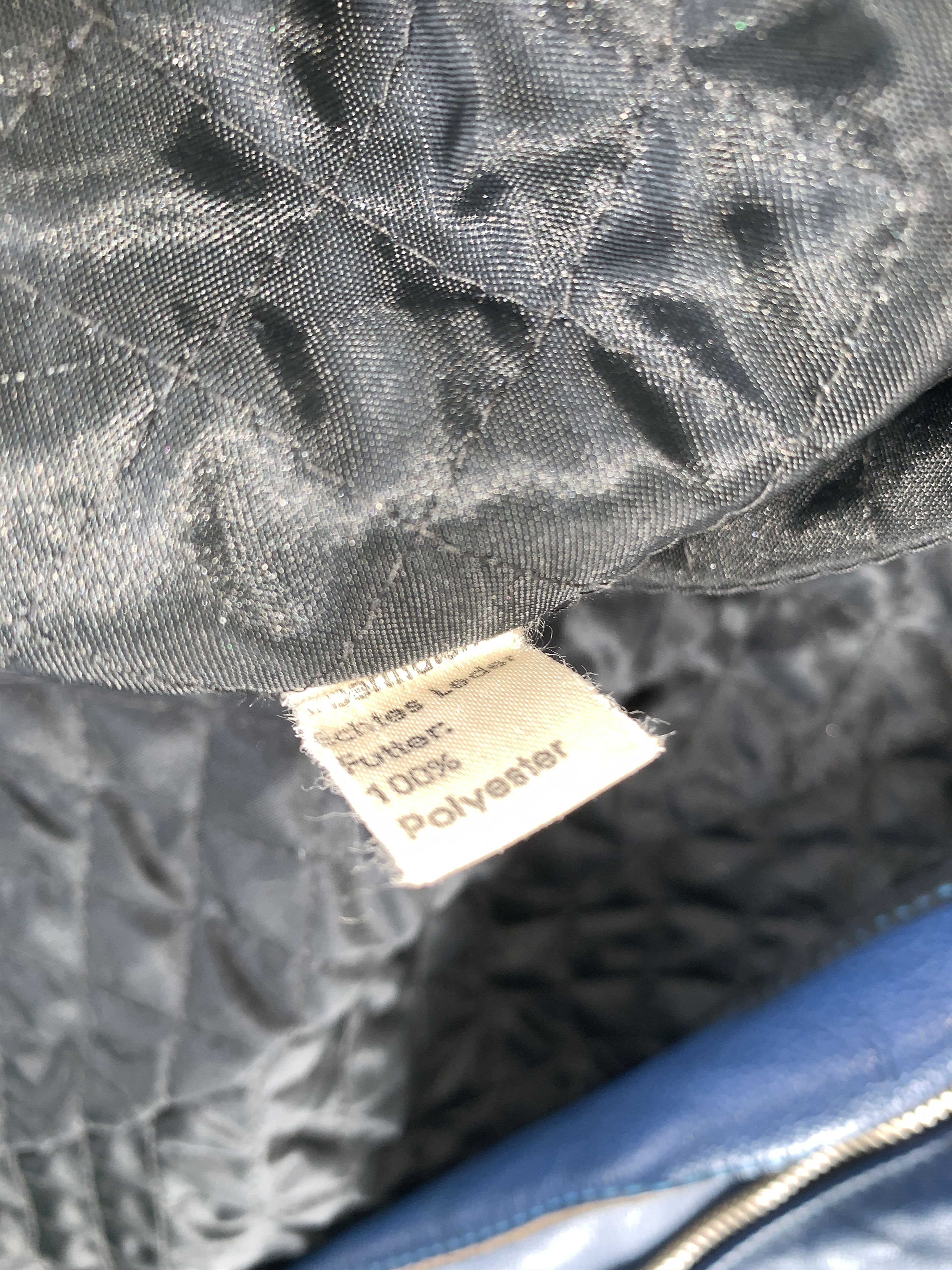 Genuine Leather Monte Carlo blue leather racer jacket - L Size L / US 10 / IT 46 - 6 Thumbnail