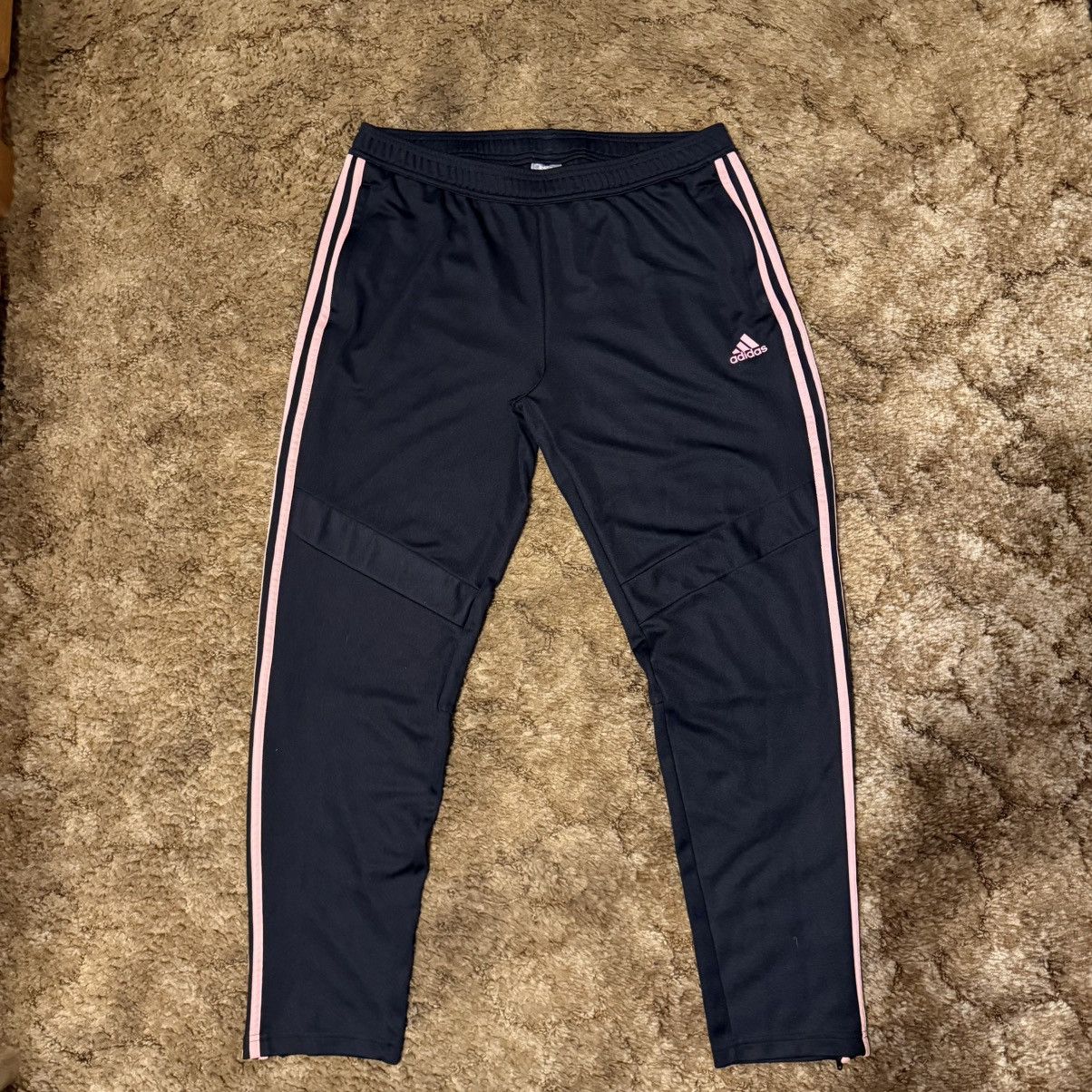 Adidas Adidas Three Stripe Sweatpants Messi Black / Pink XLarge Size US 36 / EU 52 - 2 Thumbnail
