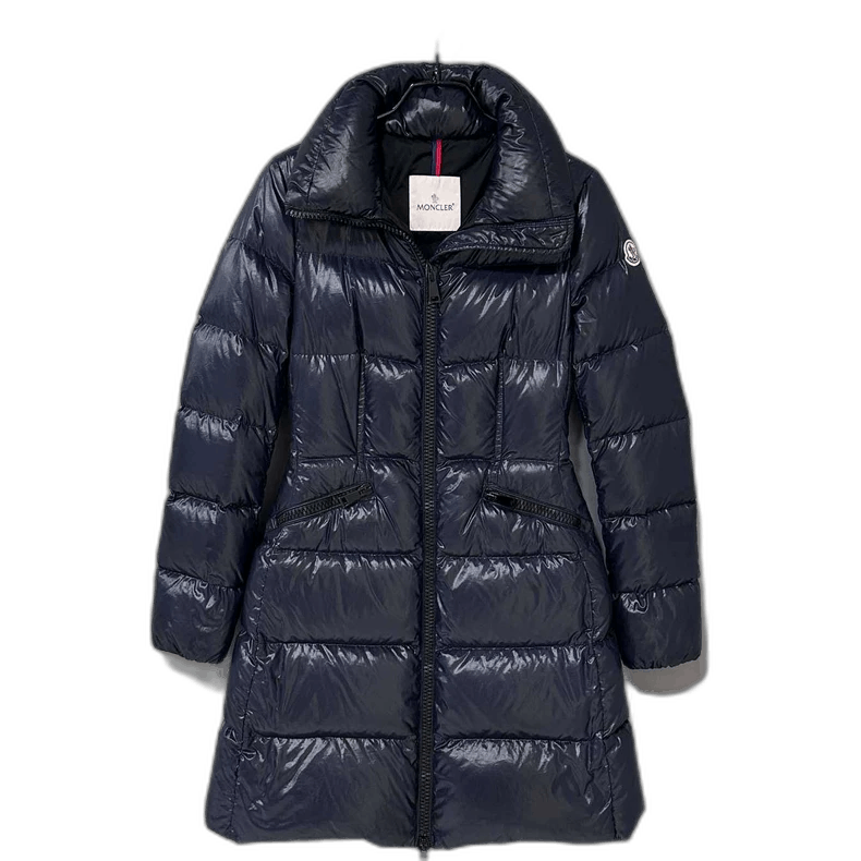 Moncler Jasminum Dark Blue Logo Padded Coat Size XS / US 0-2 / IT 36-38 - 1 Thumbnail