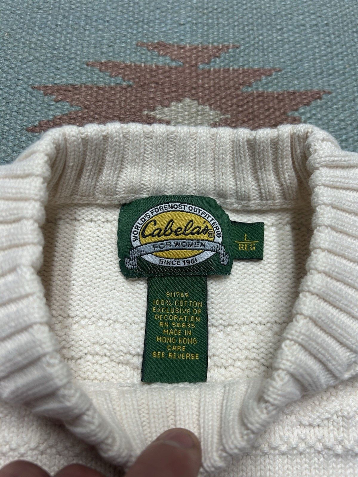 Vintage Vtg cabela’s cotton knit sweater embroide birds nature large Size L / US 10 / IT 46 - 6 Thumbnail