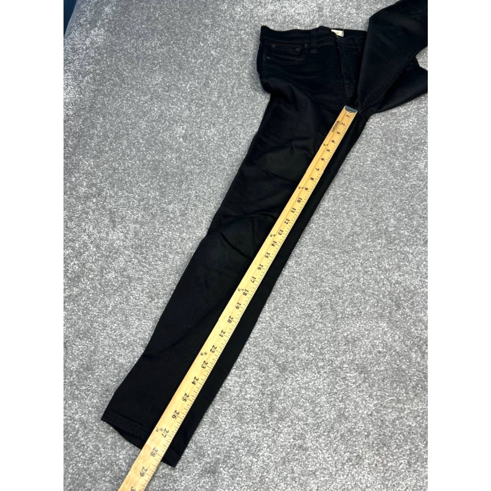 Madewell Madewell 10 Inch High Riser Skinny Jeans Womens 26 Black Cotton Stretch 26x28 Jeans Size 26" / US 2 / IT 38 - 5 Thumbnail