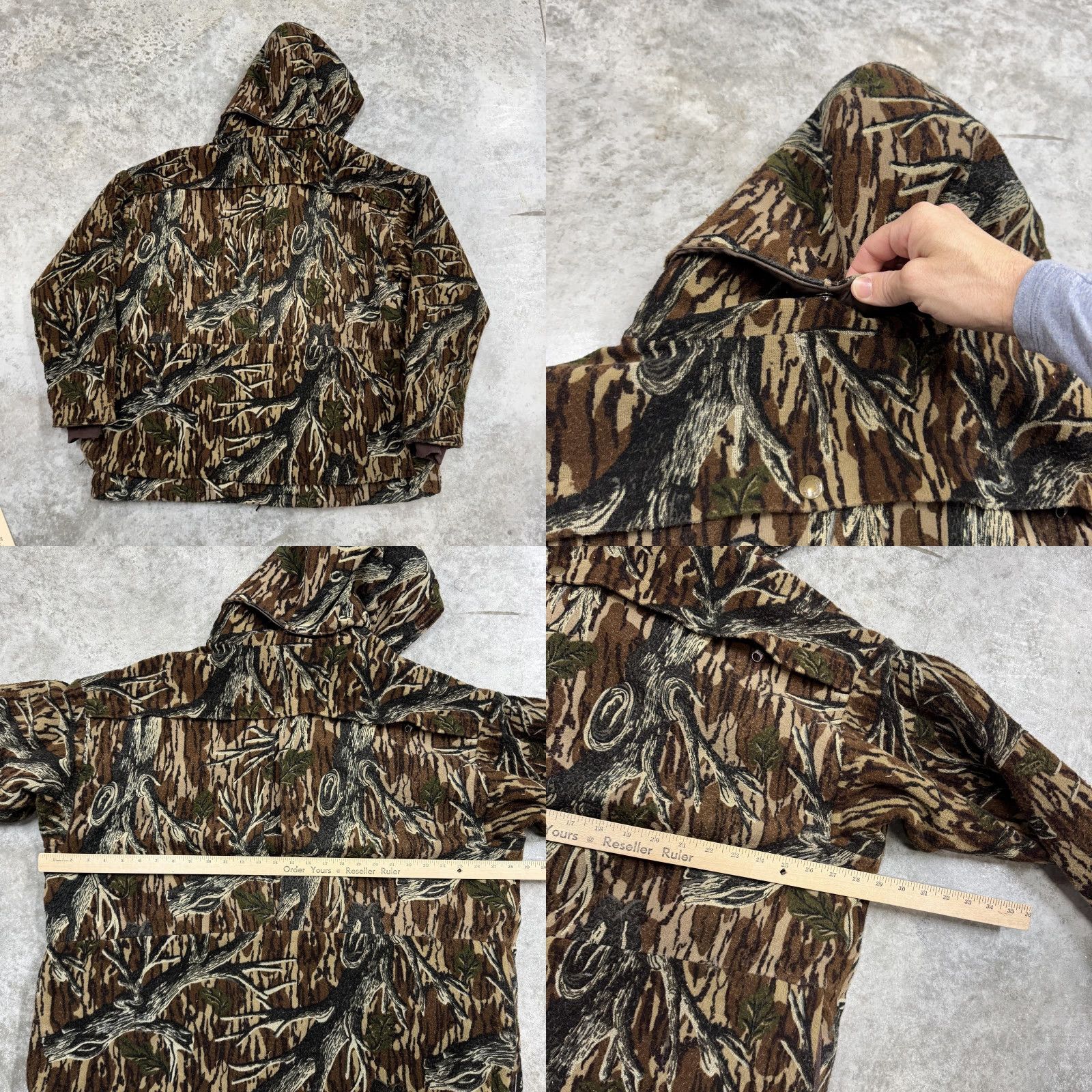Vintage Cabela's Jacket Mens XL Camouflage Hooded Dry-Plus Hunting Game Pouch Parka Wool Brown Zip Regular"} Size US XL / EU 56 / 4 - 8 Thumbnail