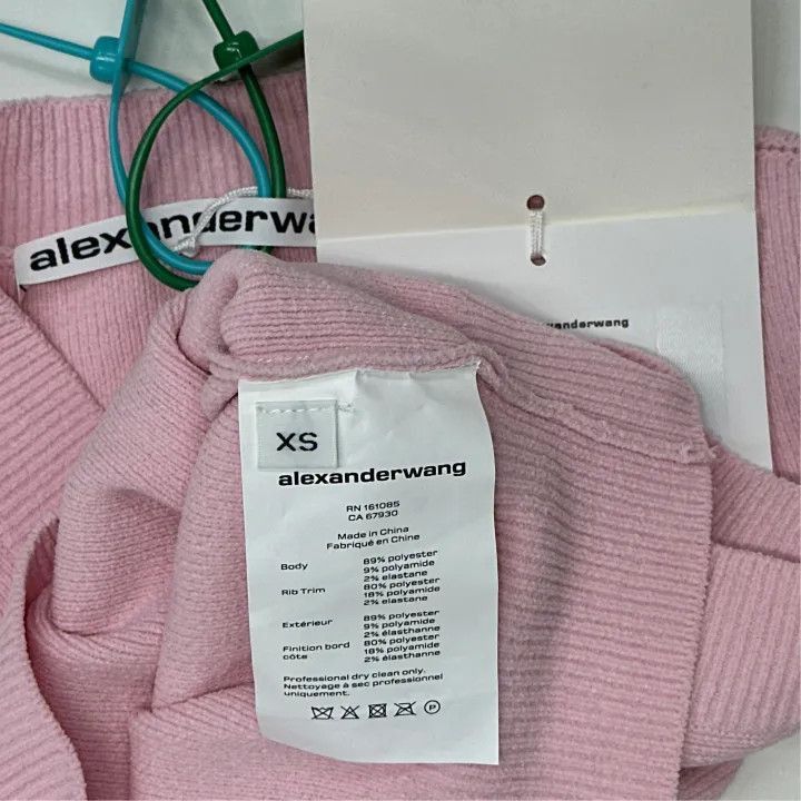 Alexander Wang Alexander Wang V-Neck Cropped Vest in Ballet Pink - Size XS / US 0-2 / IT 36-38 - 3 Thumbnail