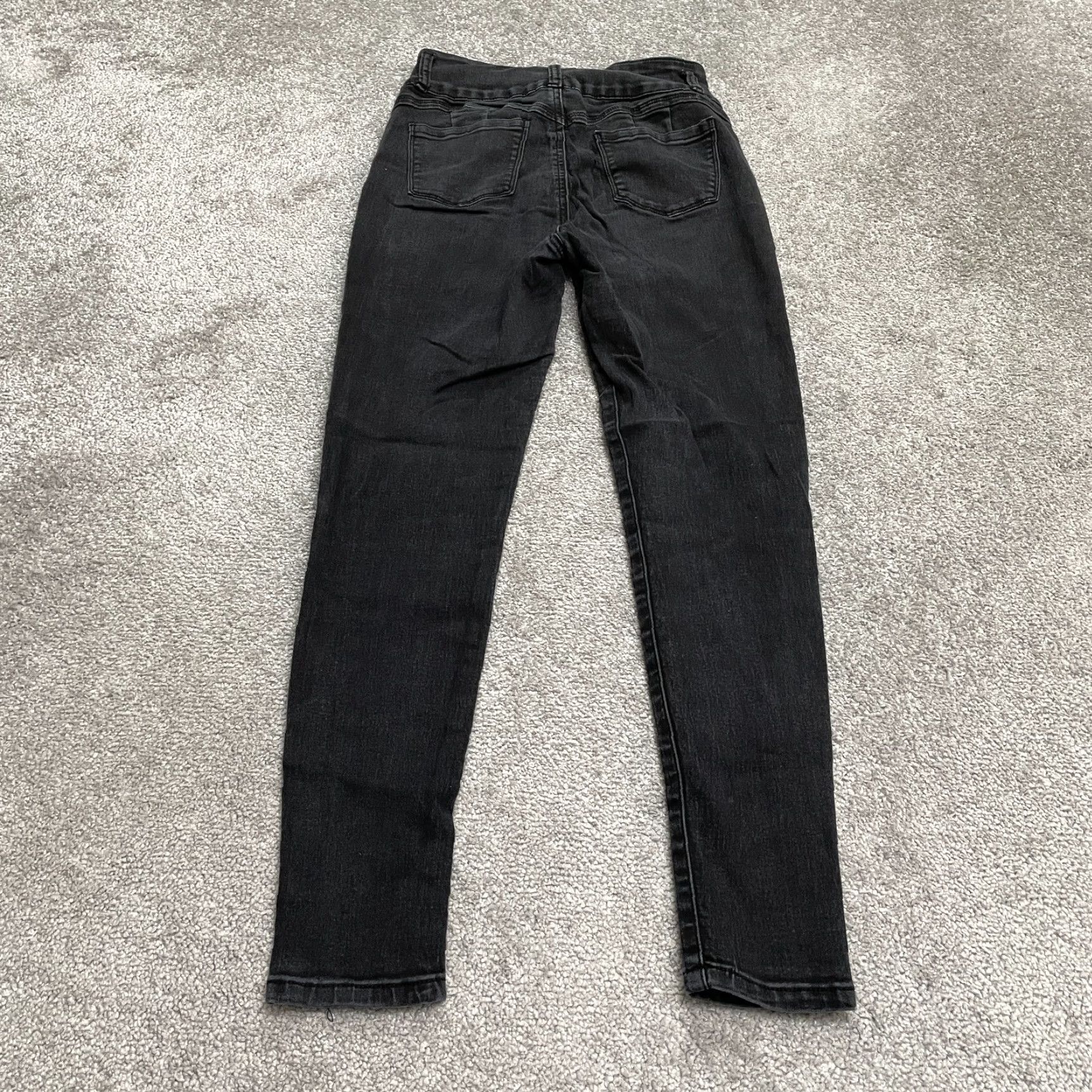 Vintage T&Y Jeans Jegging 78 Skinny High Rise Dark Wash Black 26x27 Juniors Womens City Modern 5-Pocket Size 28" / US 6 / IT 42 - 2 Thumbnail