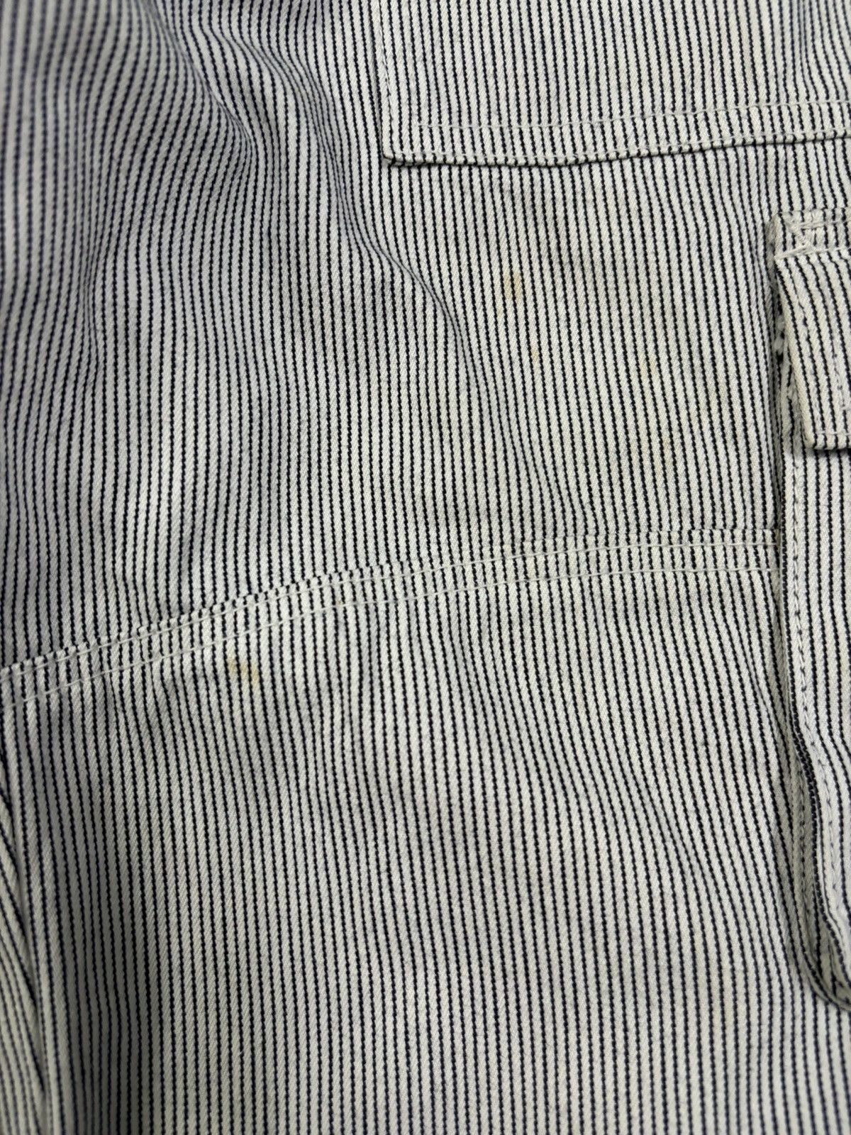 JNCO Vintage Japanese Brand Hickory Striped Baggy Cargo Jeans Size US 31 - 8 Thumbnail