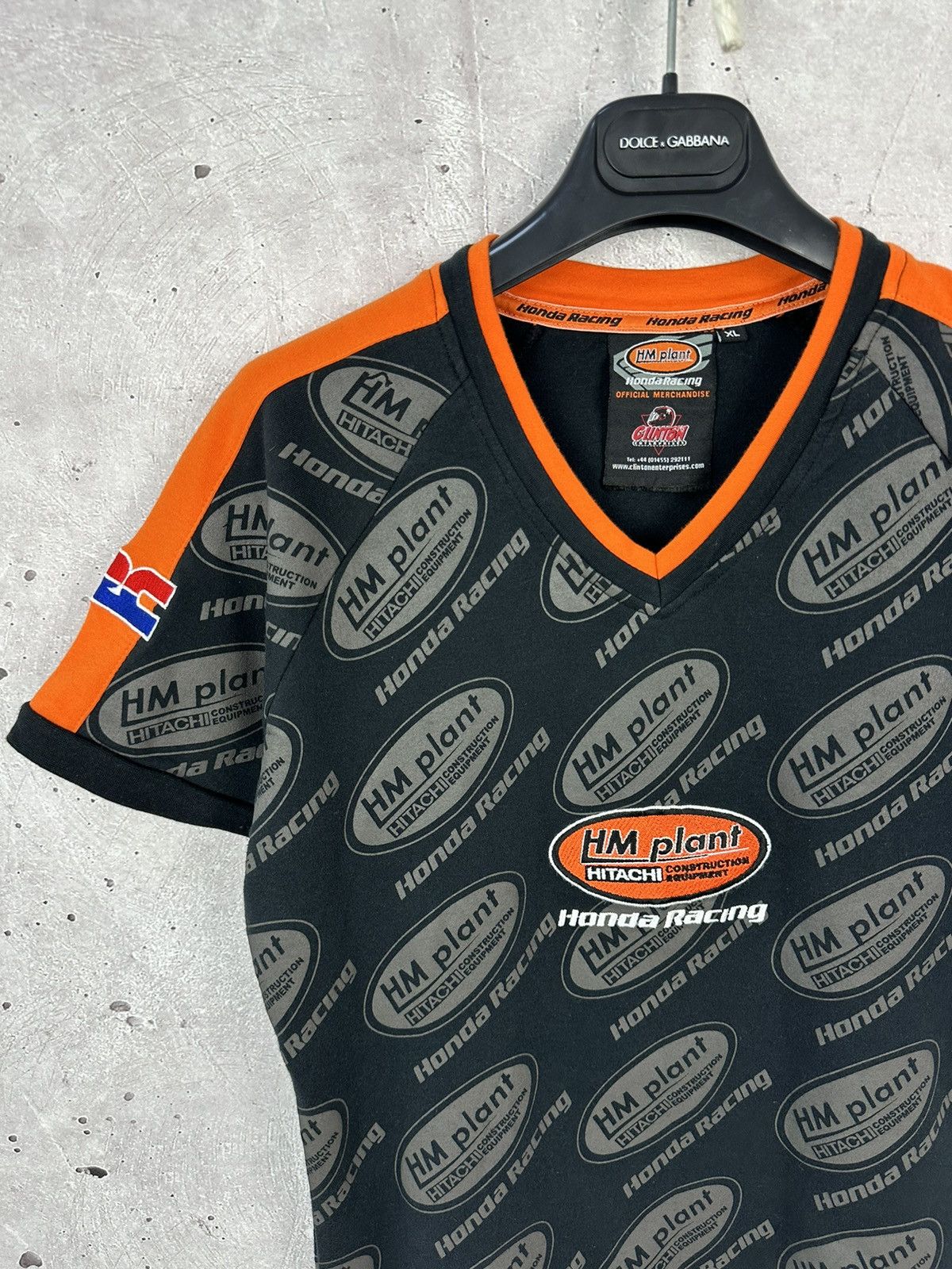 Honda × Vintage Vintage Honda Racing HM plant Short Sleeve V-neck T-shirt Size L / US 10 / IT 46 - 2 Thumbnail