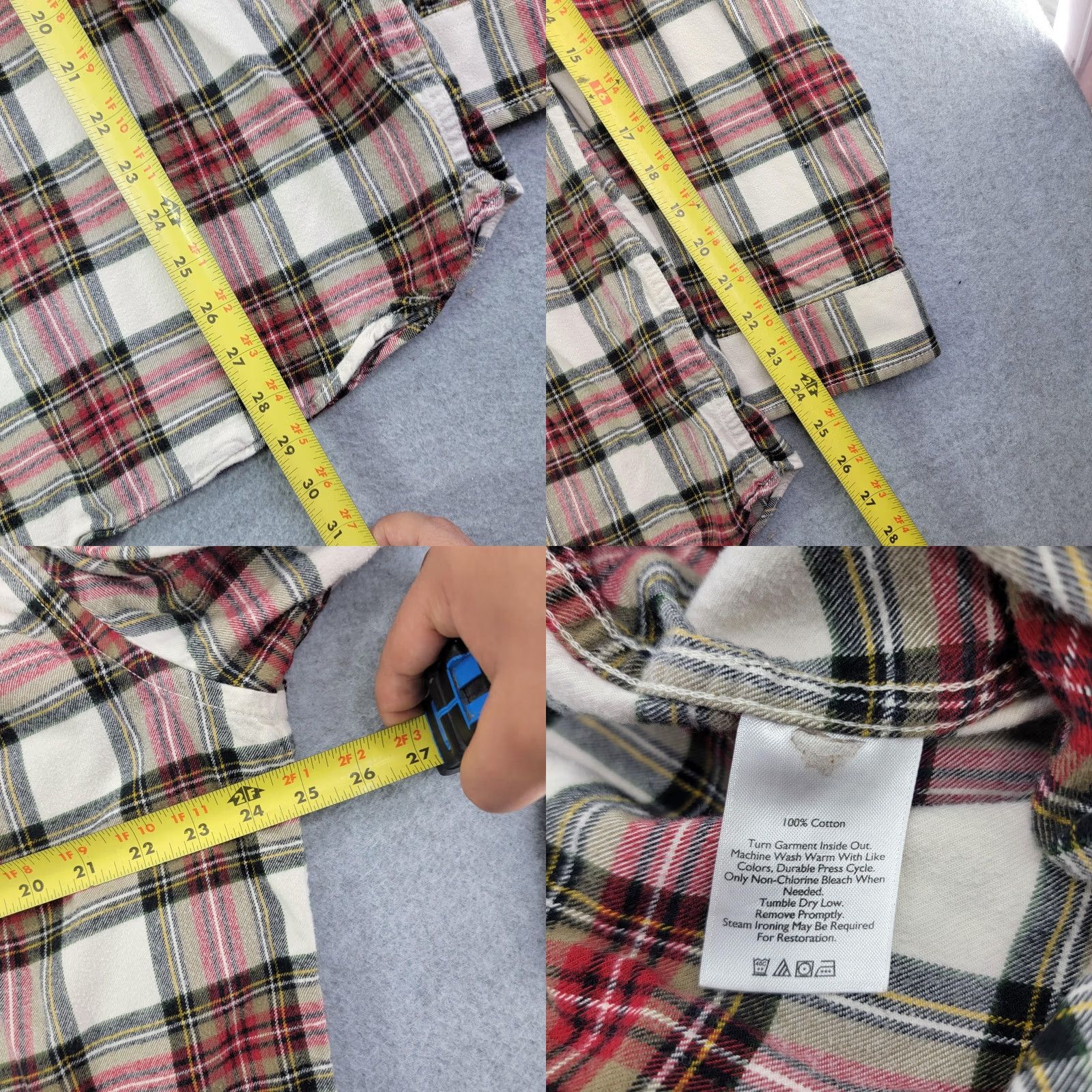 Eddie Bauer VINTAGE Eddie Bauer Shirt Mens XL White Plaid Long Sleeve Flannel Button Front Relaxed Size US XL / EU 56 / 4 - 8 Thumbnail