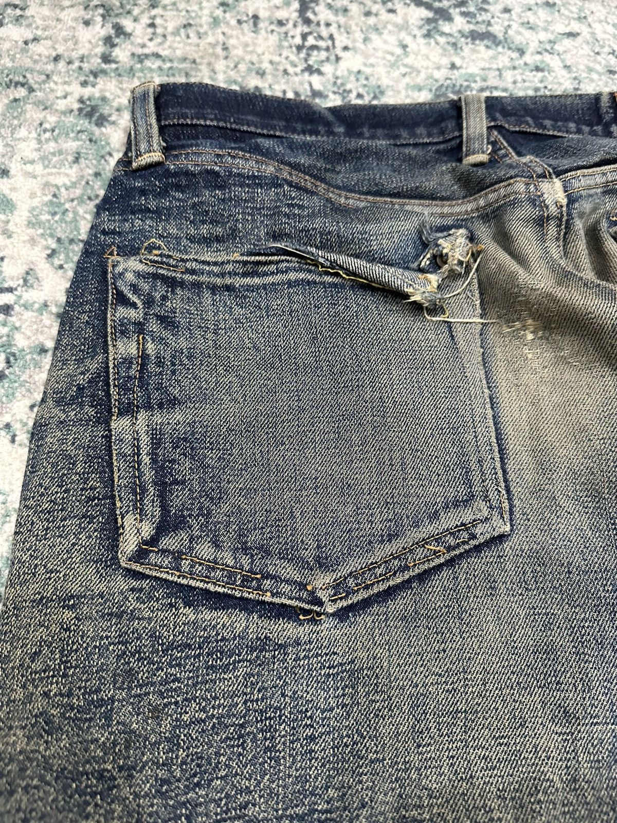 Denime Vintage Denime Faded Honeycomb Selvedge Distressed Jeans Size US 30 / EU 46 - 4 Thumbnail