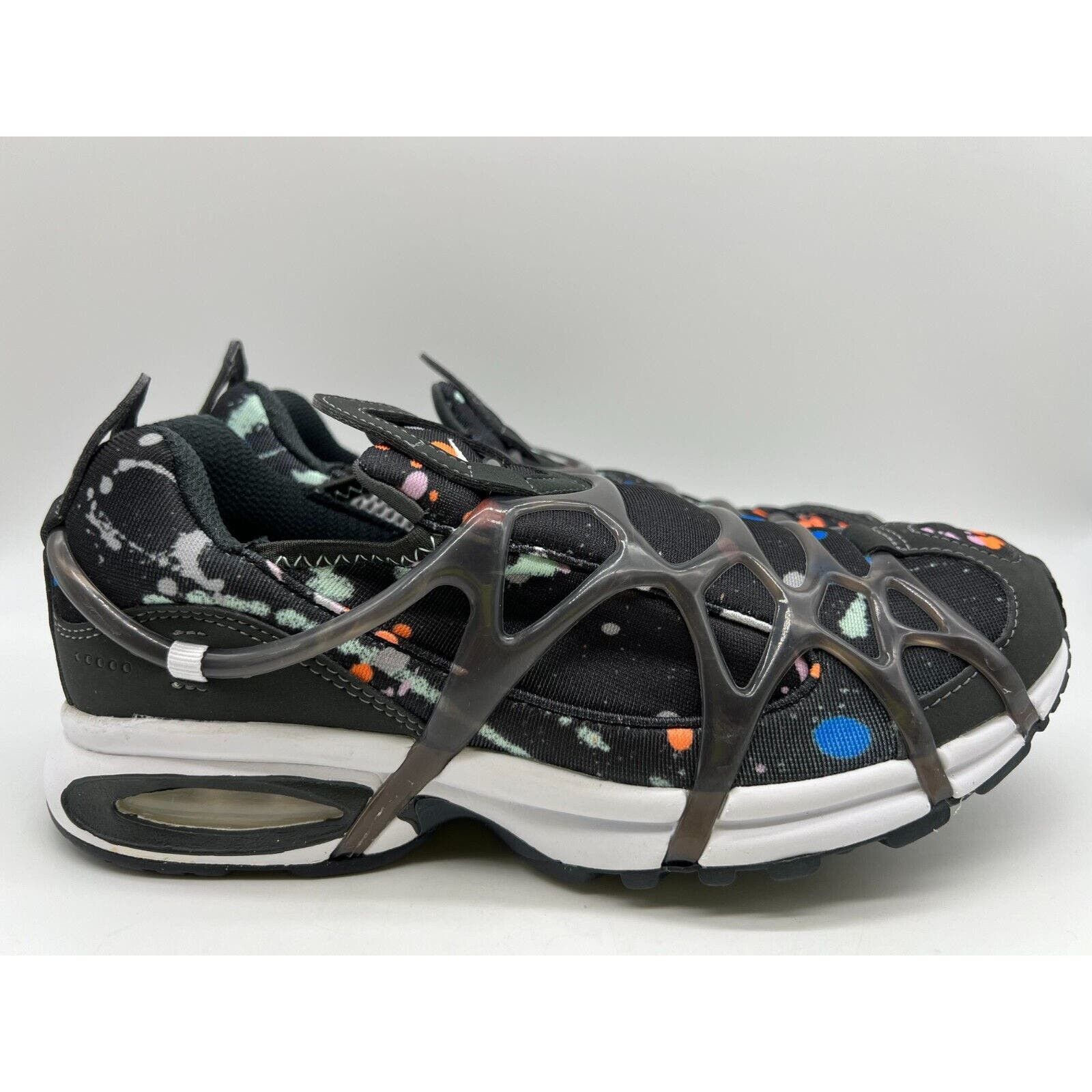 image of Nike Air Kukini Paint Splatter Black Running Men's Size 8.5 Shoes