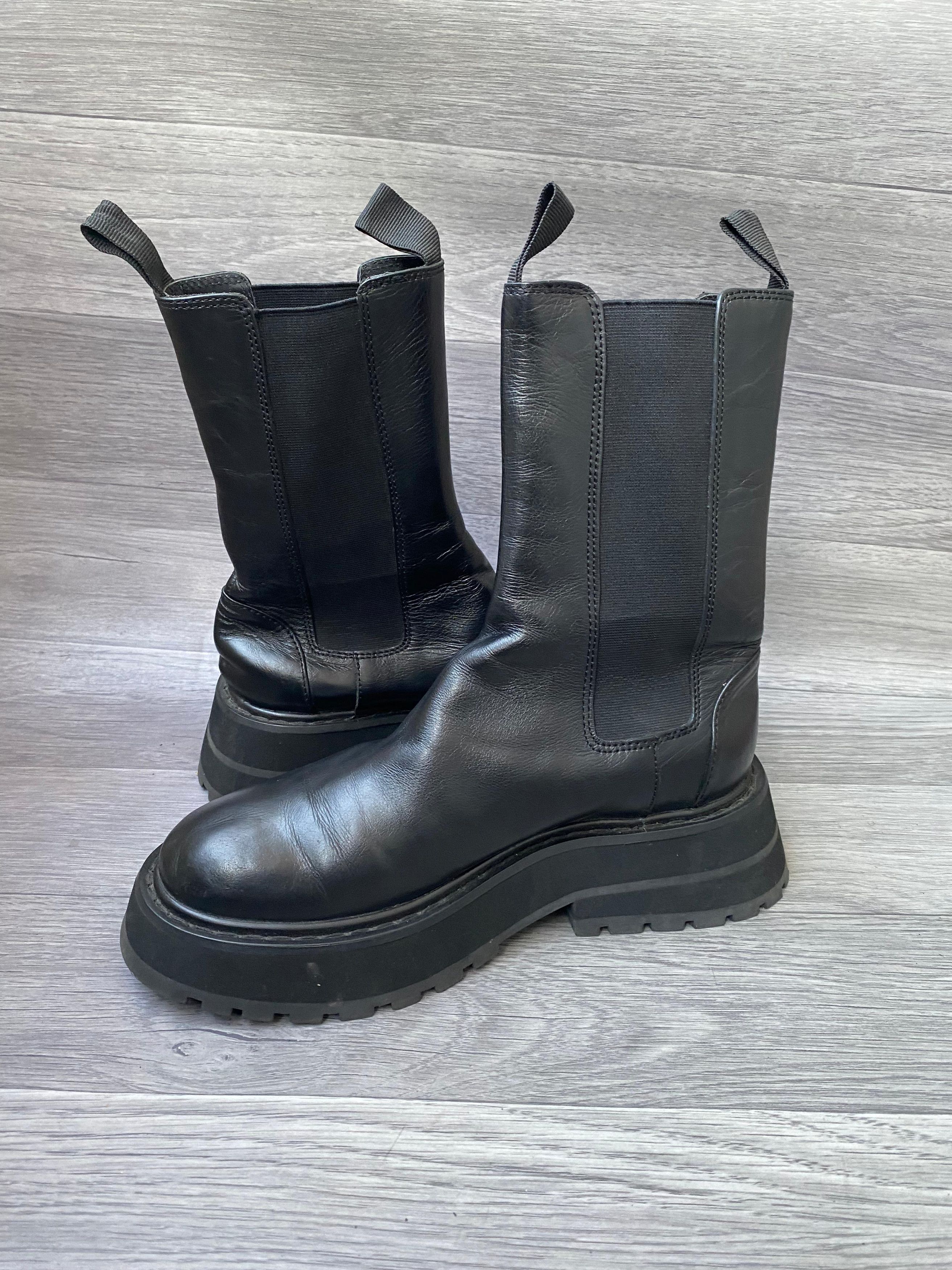 Marsell Marsell Zuccone Chelsea Black Leather Boots Sz 36 Size US 8 / IT 38 - 5 Thumbnail