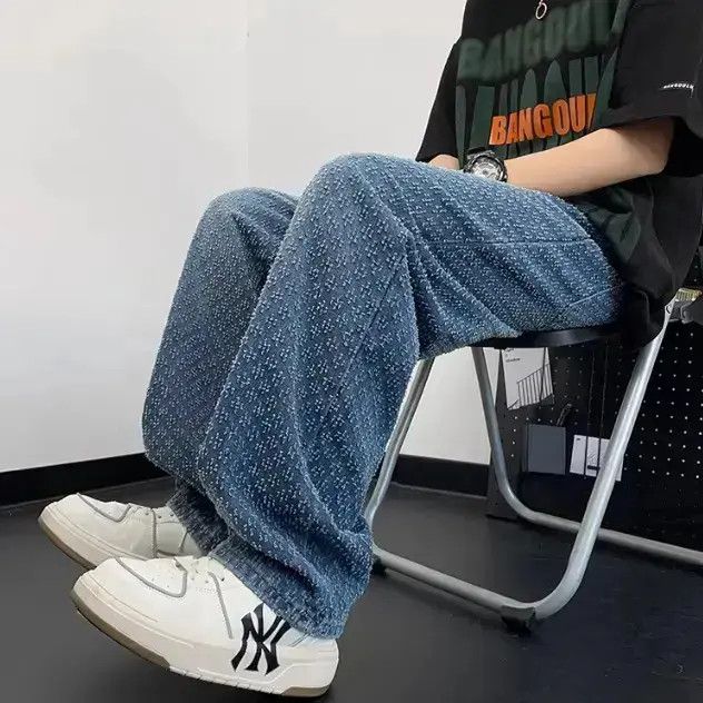 Japanese Brand Loose straight leg slightly flared starry sky jeans Size US 32 / EU 48 - 3 Thumbnail