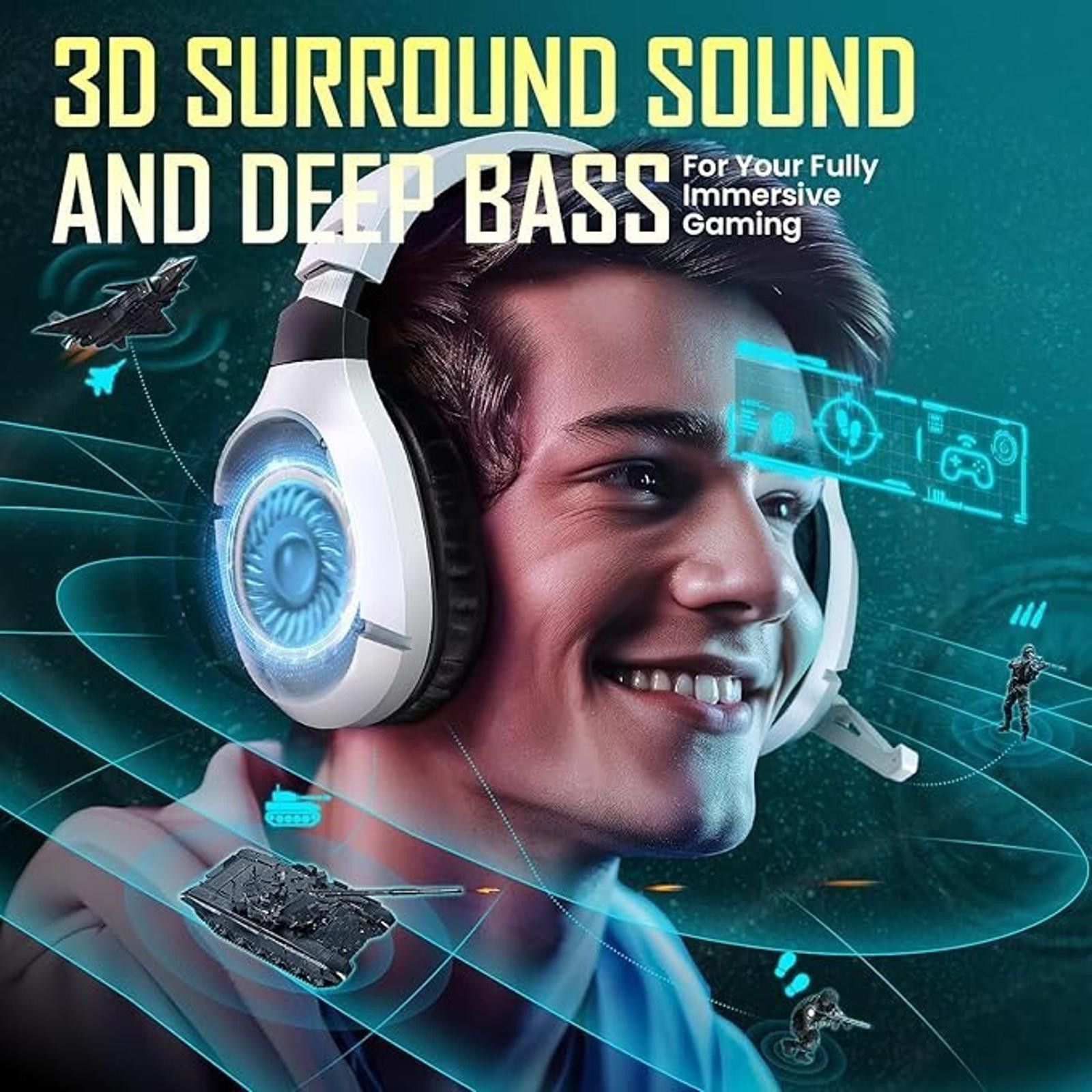 Other Wireless Gaming Headset w/ Noise Canceling for PS5 PC PS4 Size ONE SIZE - 4 Thumbnail