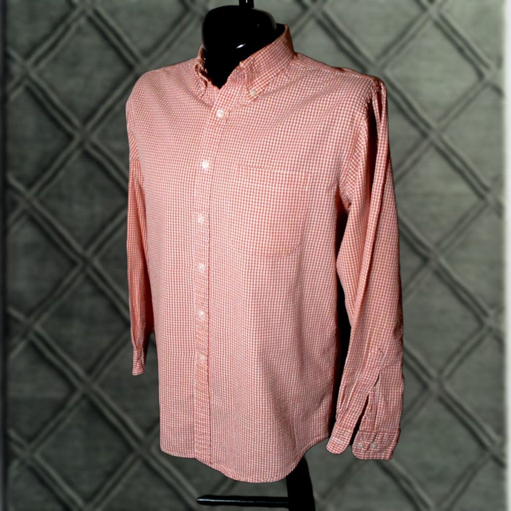 Vintage L.L. BEAN Pink Long Sleeve Button Shirt Men's Size M Reg. Size US M / EU 48-50 / 2 - 1 Thumbnail