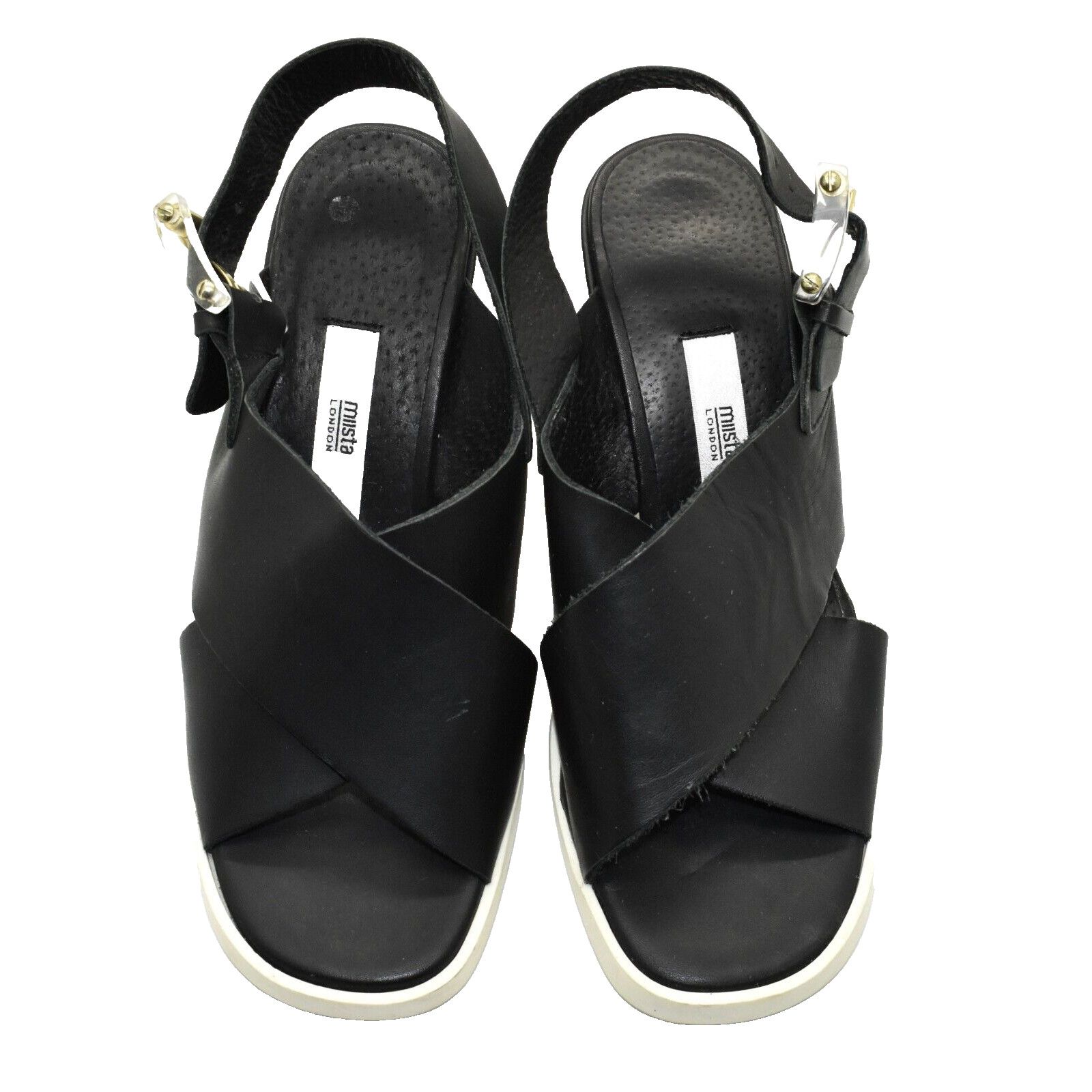 Miista MIISTA Delilah Criss Cross Leather Block Heel Sandal Shoe 35 Size US 5 / IT 35 - 5 Thumbnail