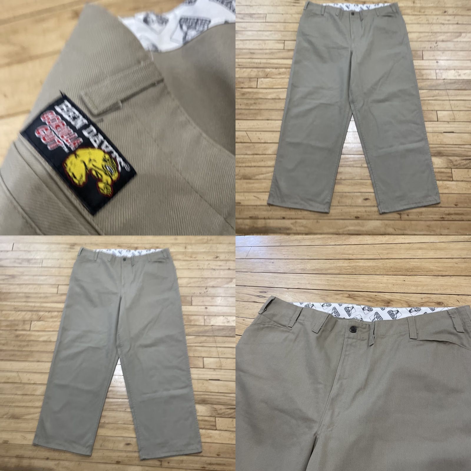 Ben Davis VINTAGE Ben Davis Gorilla Cut Pants Men 44x31 Workwear Pants Khaki Tan Wide-Leg Baggy 90s Chicano Skater Size US 44 / EU 60 - 10 Thumbnail