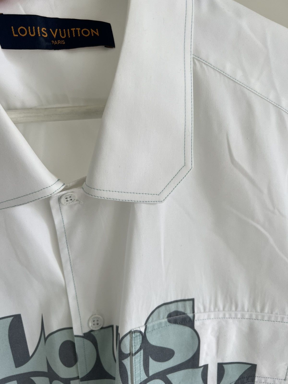 Louis Vuitton Louis Vuitton Graphic Collared Short Sleeved Shirt Size US XL / EU 56 / 4 - 7 Thumbnail