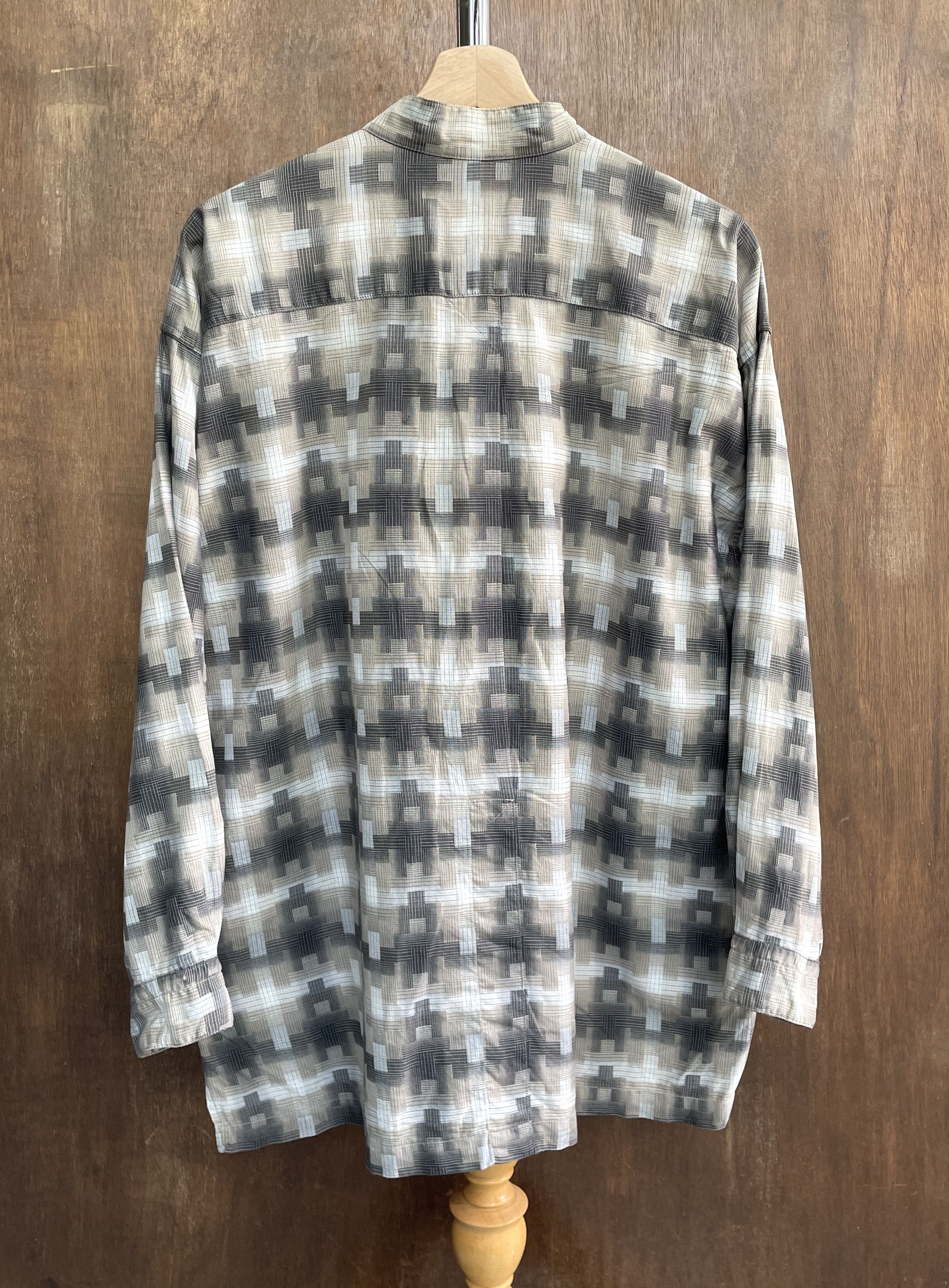 ISSEY MIYAKE Abstact Check Pattern Shirt