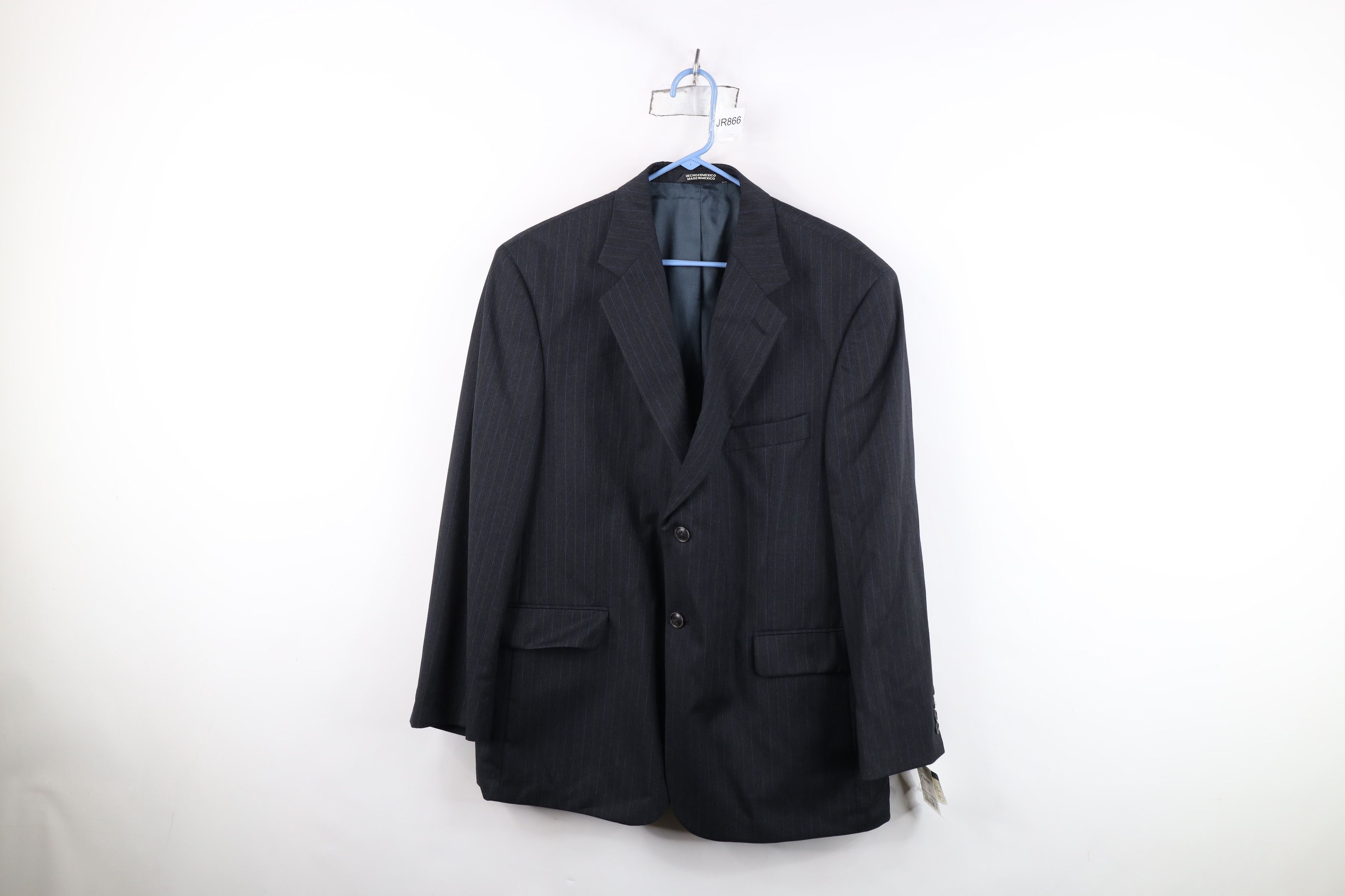 Vintage Deadstock Vintage 90s Cashmere Pinstriped Blazer Suit Jacket Size US XL / EU 56 / 4 - 1 Thumbnail
