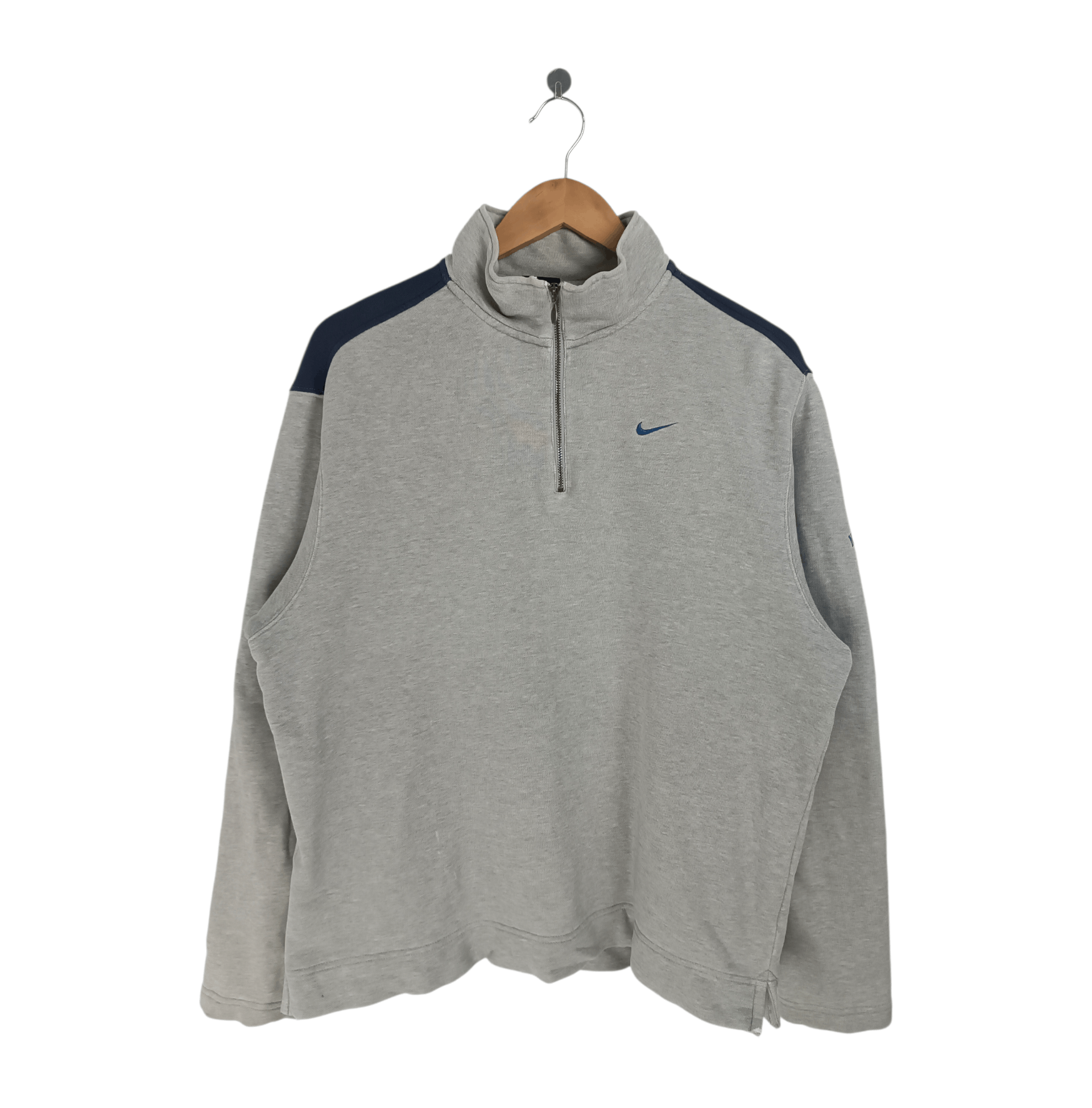 Nike THRASHED FADED VINTAGE Y2K NIKE HALF ZIPPER VERY RARE Size US M / EU 48-50 / 2 - 1 Thumbnail